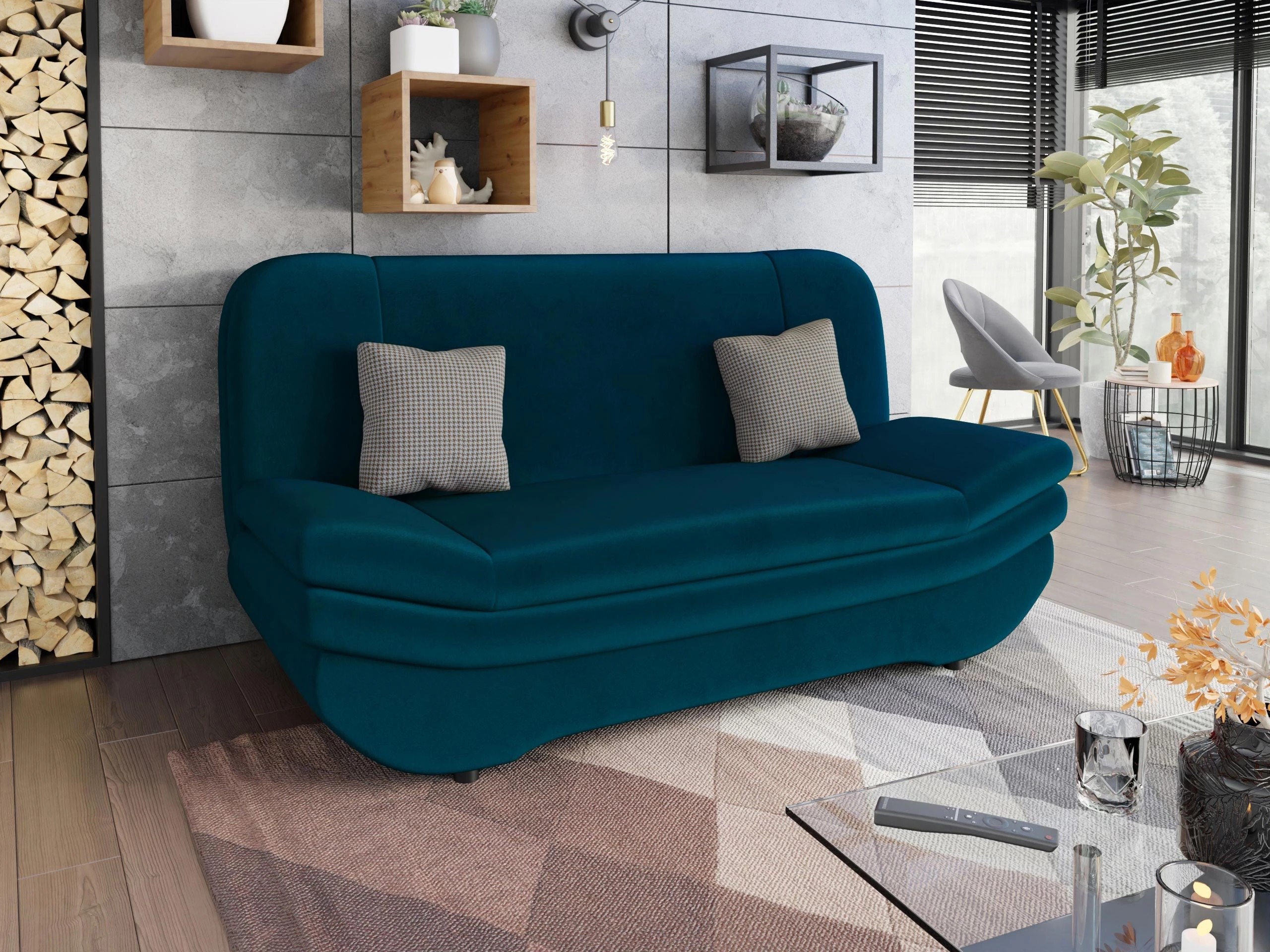 Canapé convertible Comfivo Silva (Venus Velvet 2911 + Kenia 796)