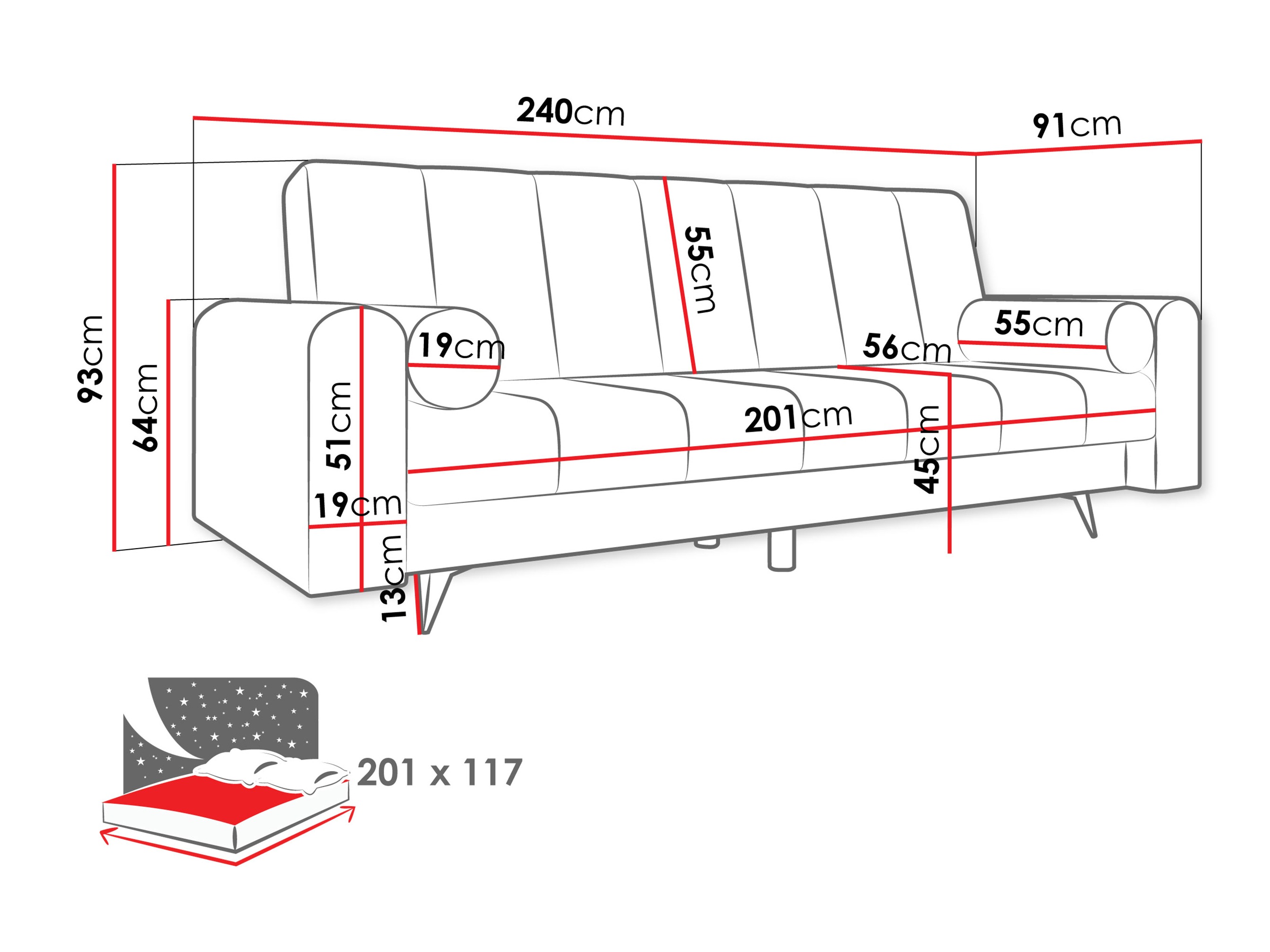Canapé convertible Comfivo Luda (Lumo 55)