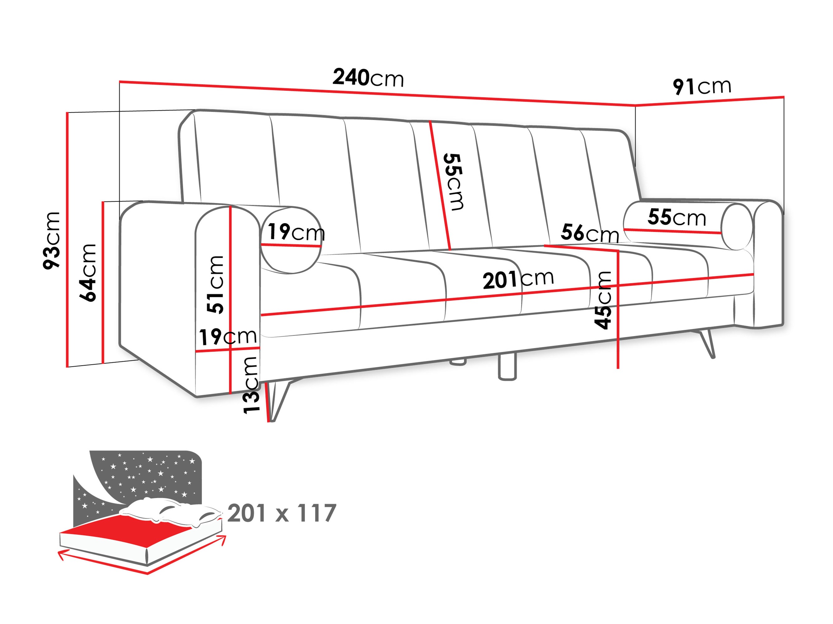 Canapé convertible Comfivo Luda (Lumo 65)