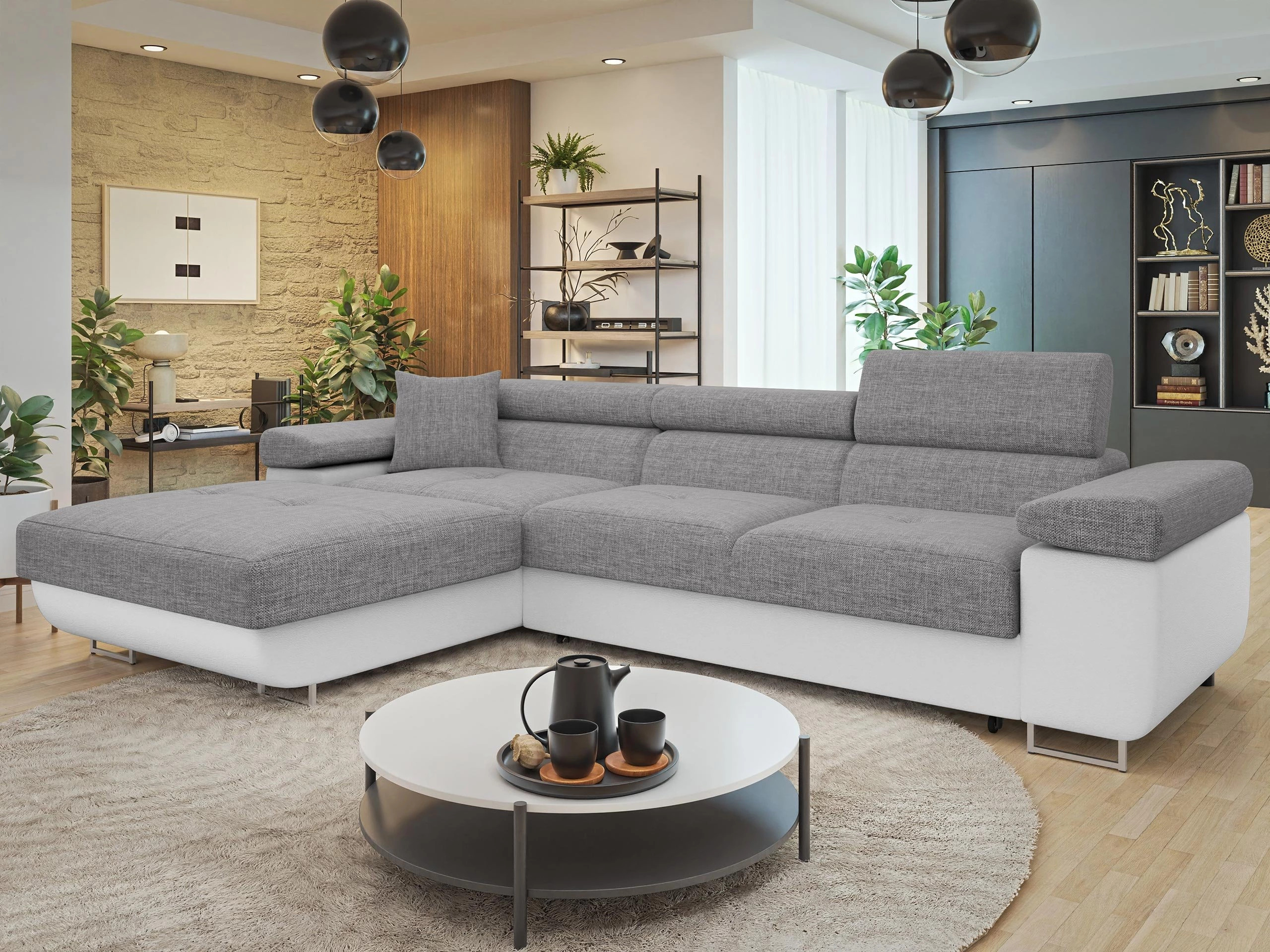 Canapé d'angle Comfivo Vinetum II (Soft 017 + Lux 05)