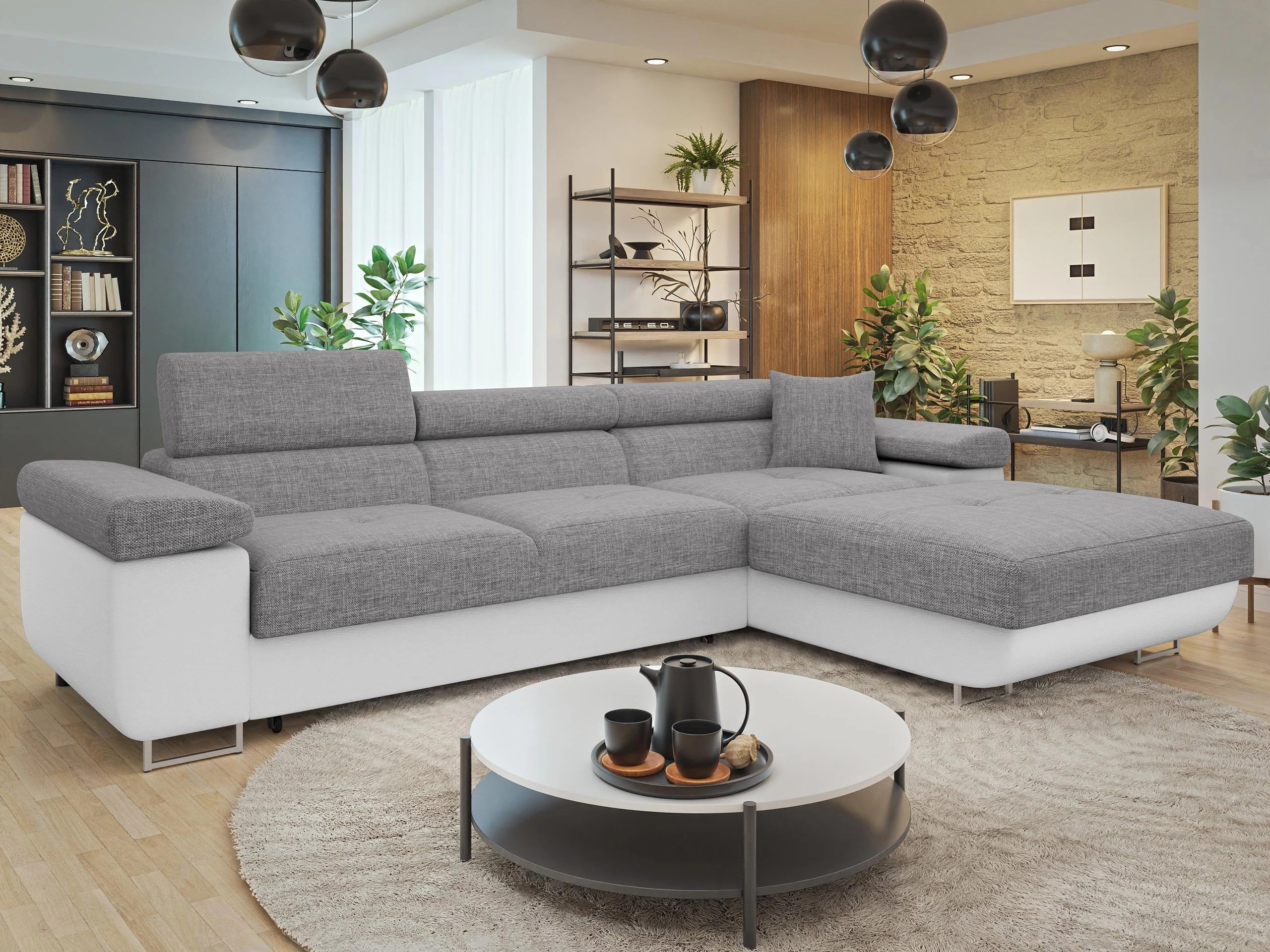 Canapé d'angle Comfivo Vinetum II (Soft 017 + Lux 05)