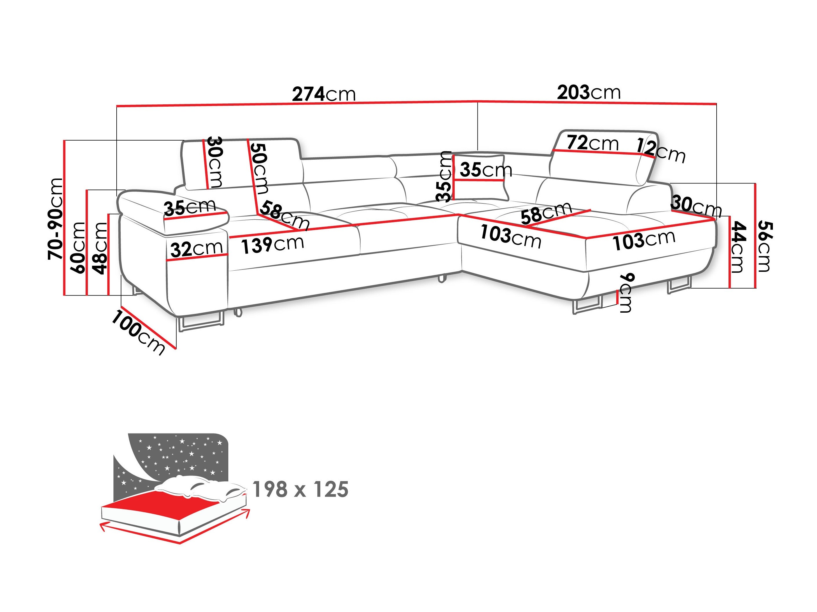 Canapé d'angle Comfivo Vinetum (Manila 18)