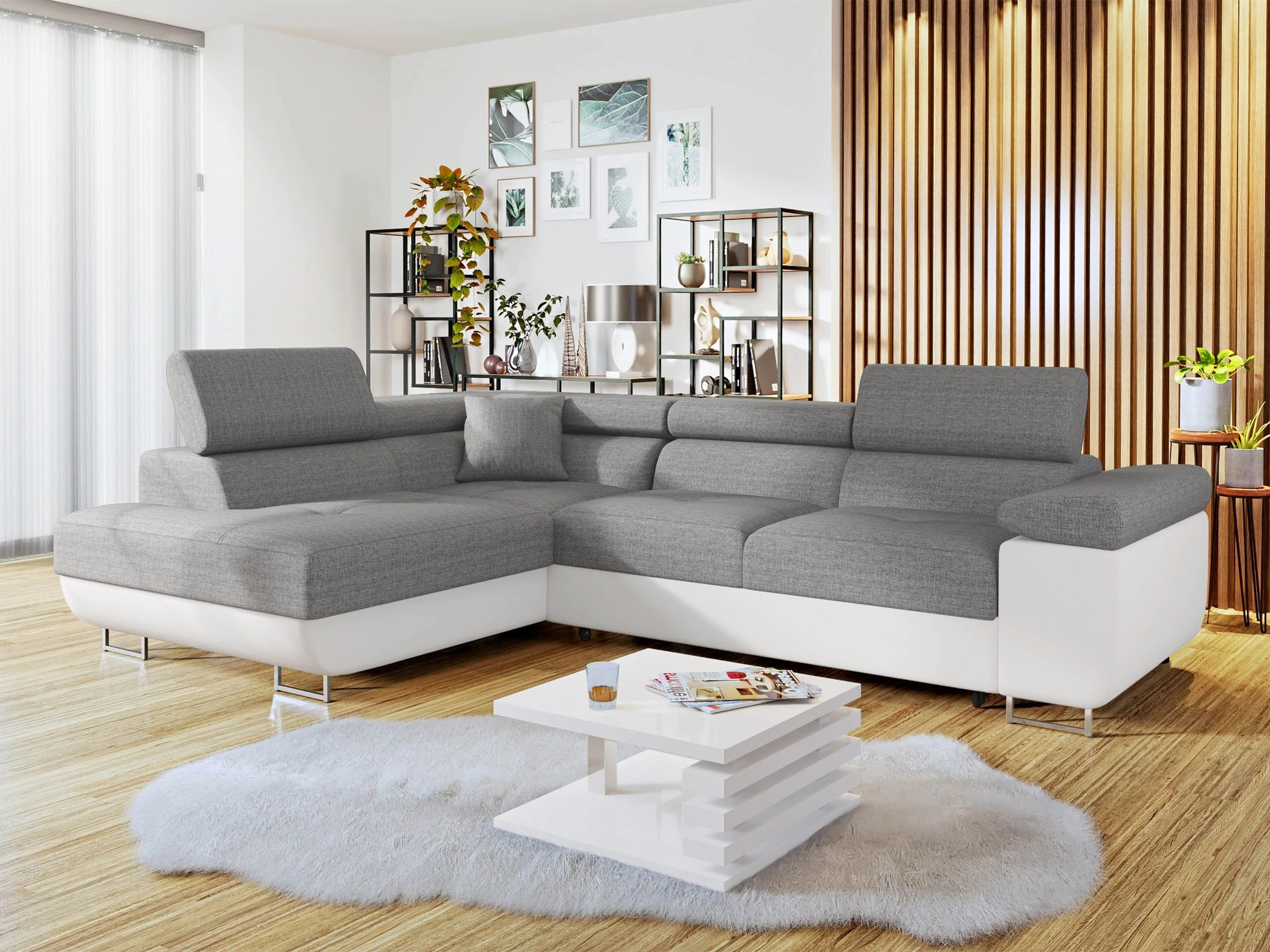 Canapé d'angle Comfivo Vinetum (Soft 017 + Lux 05)