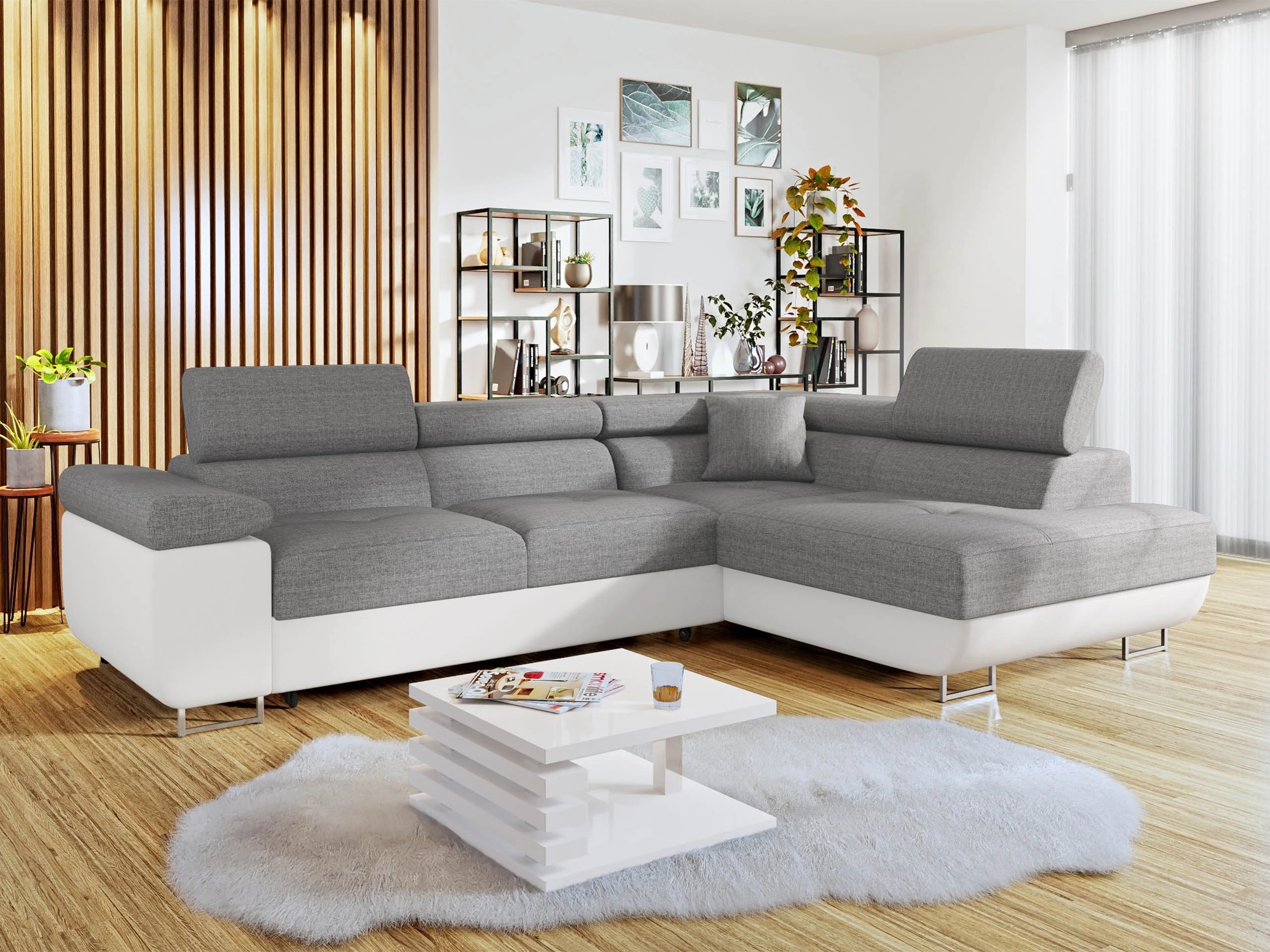 Canapé d'angle Comfivo Vinetum (Soft 017 + Lux 05)