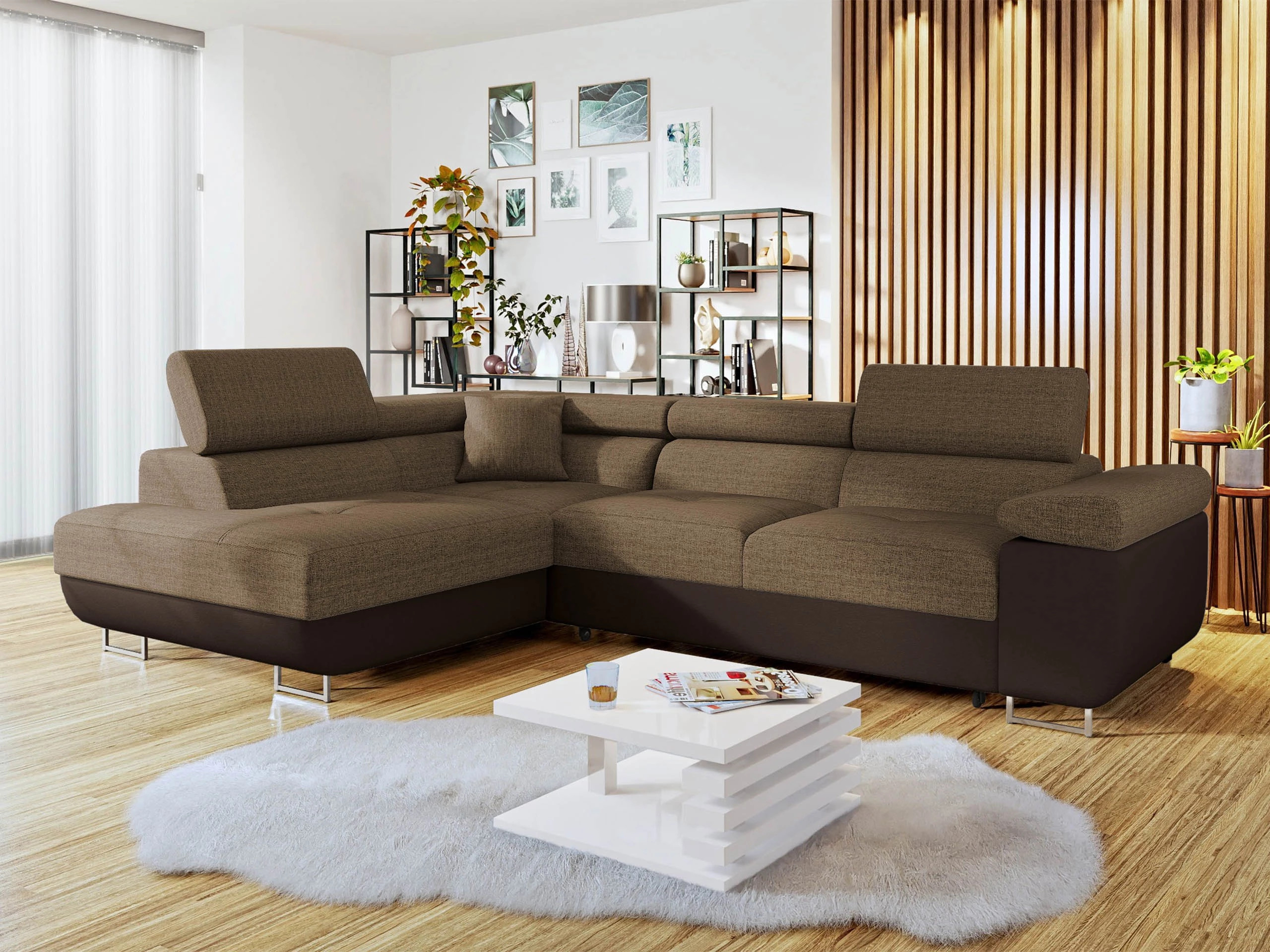 Canapé d'angle Comfivo Vinetum (Soft 066 + Lux 03)
