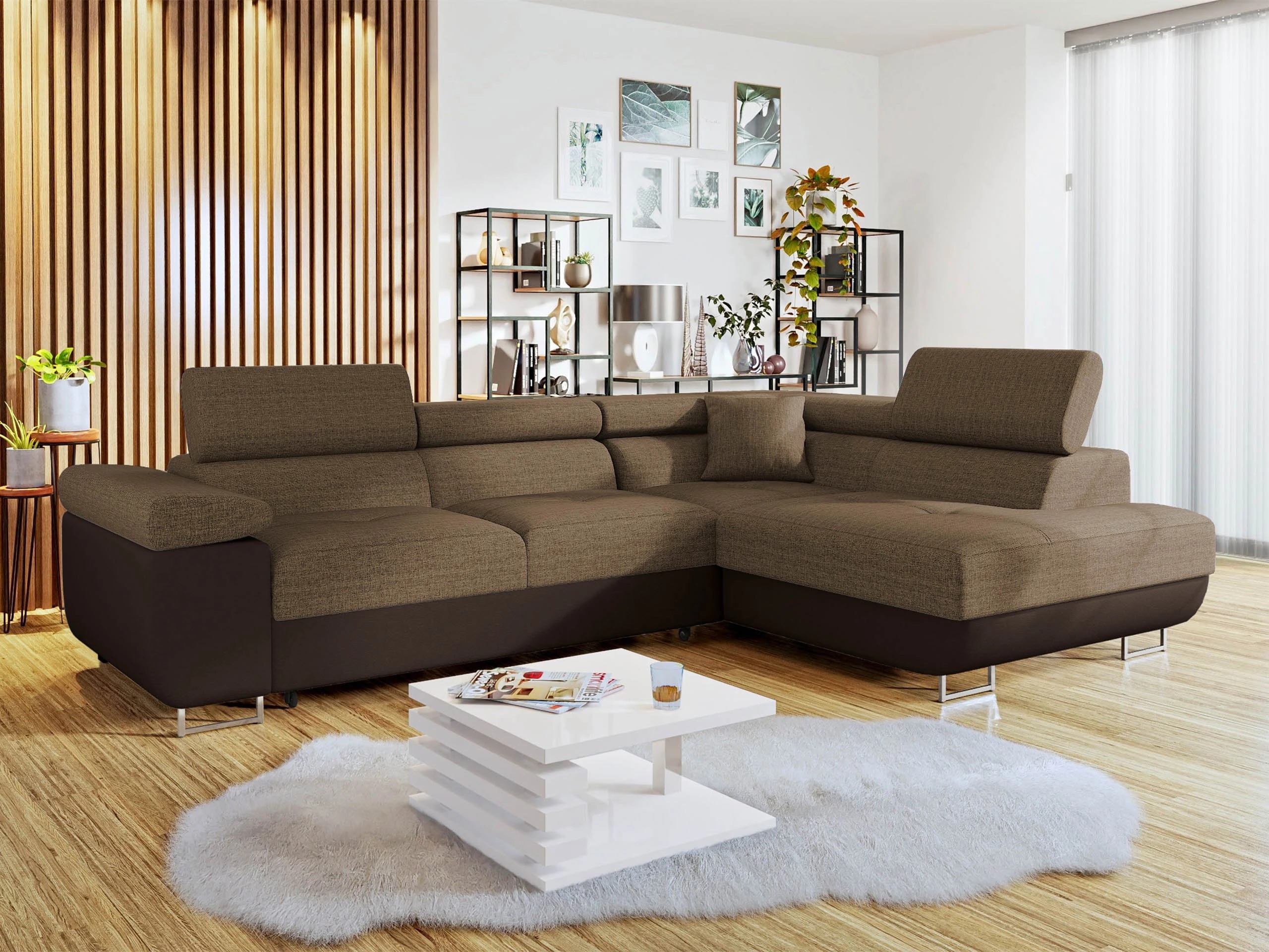 Canapé d'angle Comfivo Vinetum (Soft 066 + Lux 03)