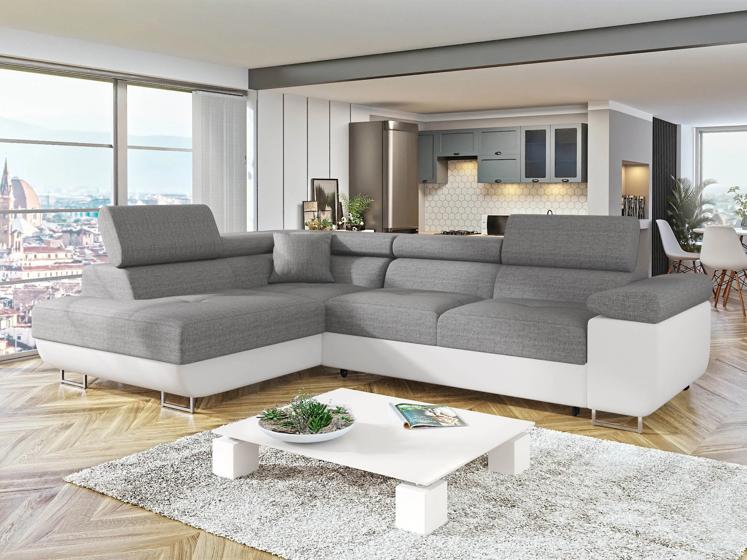 Canapé d'angle Comfivo Vinetum (Soft 017 + Lux 05)