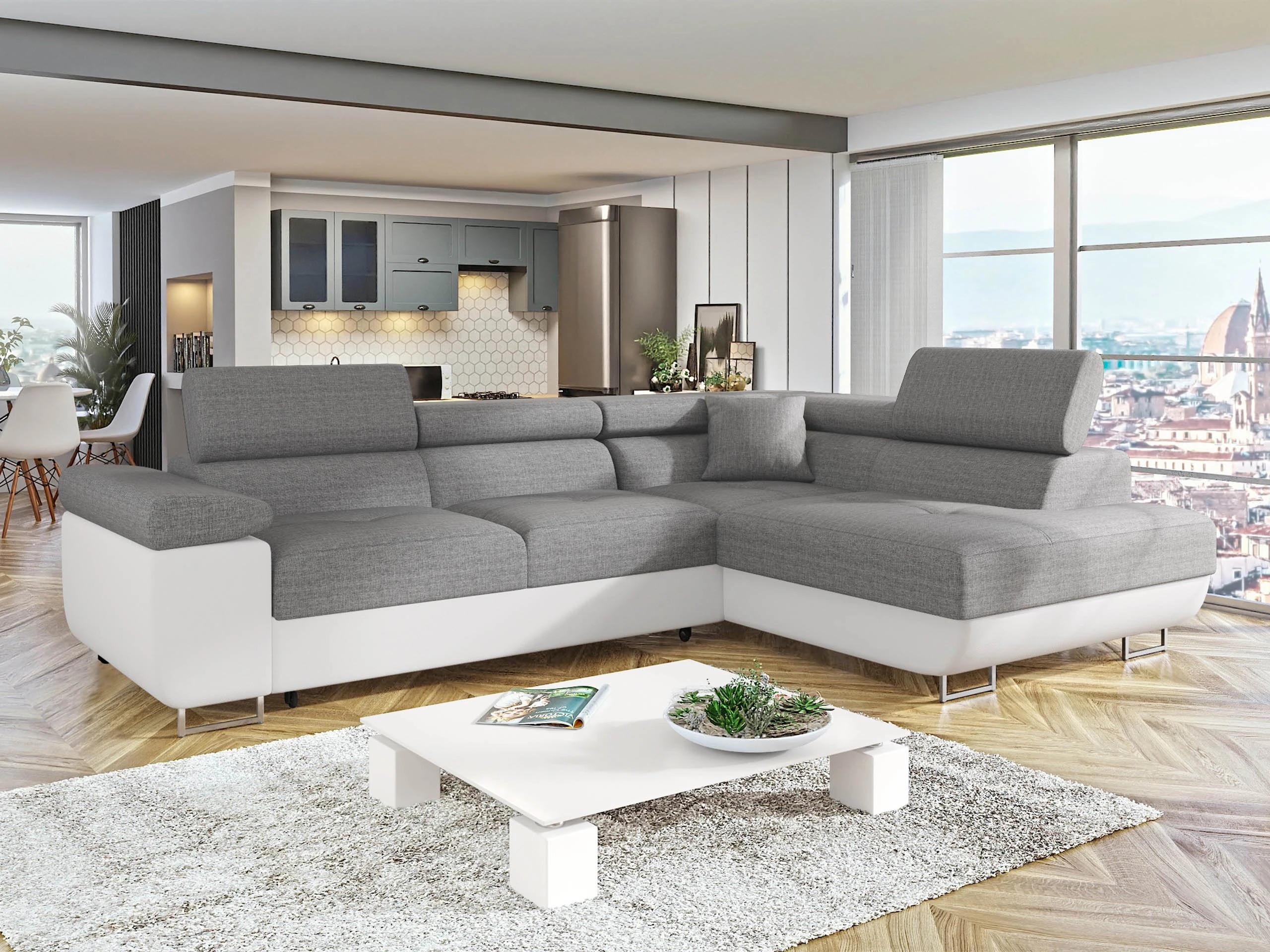 Canapé d'angle Comfivo Vinetum (Soft 017 + Lux 05)
