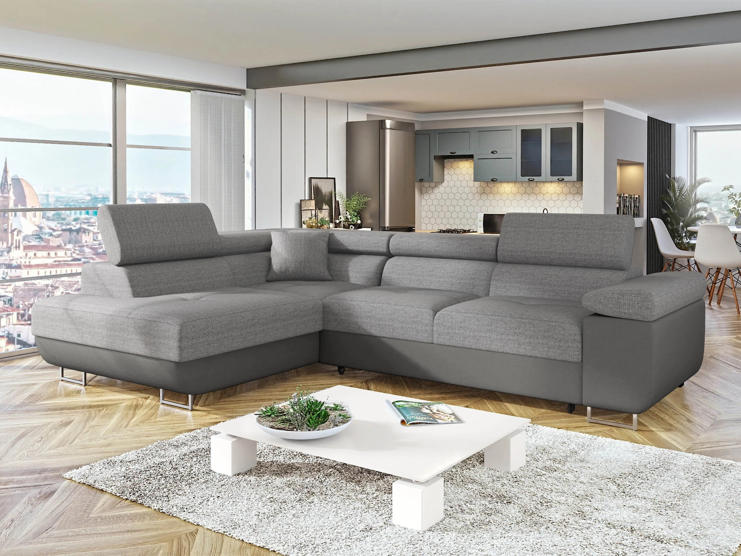 Canapé d'angle Comfivo Vinetum (Soft 029 + Lux 05)