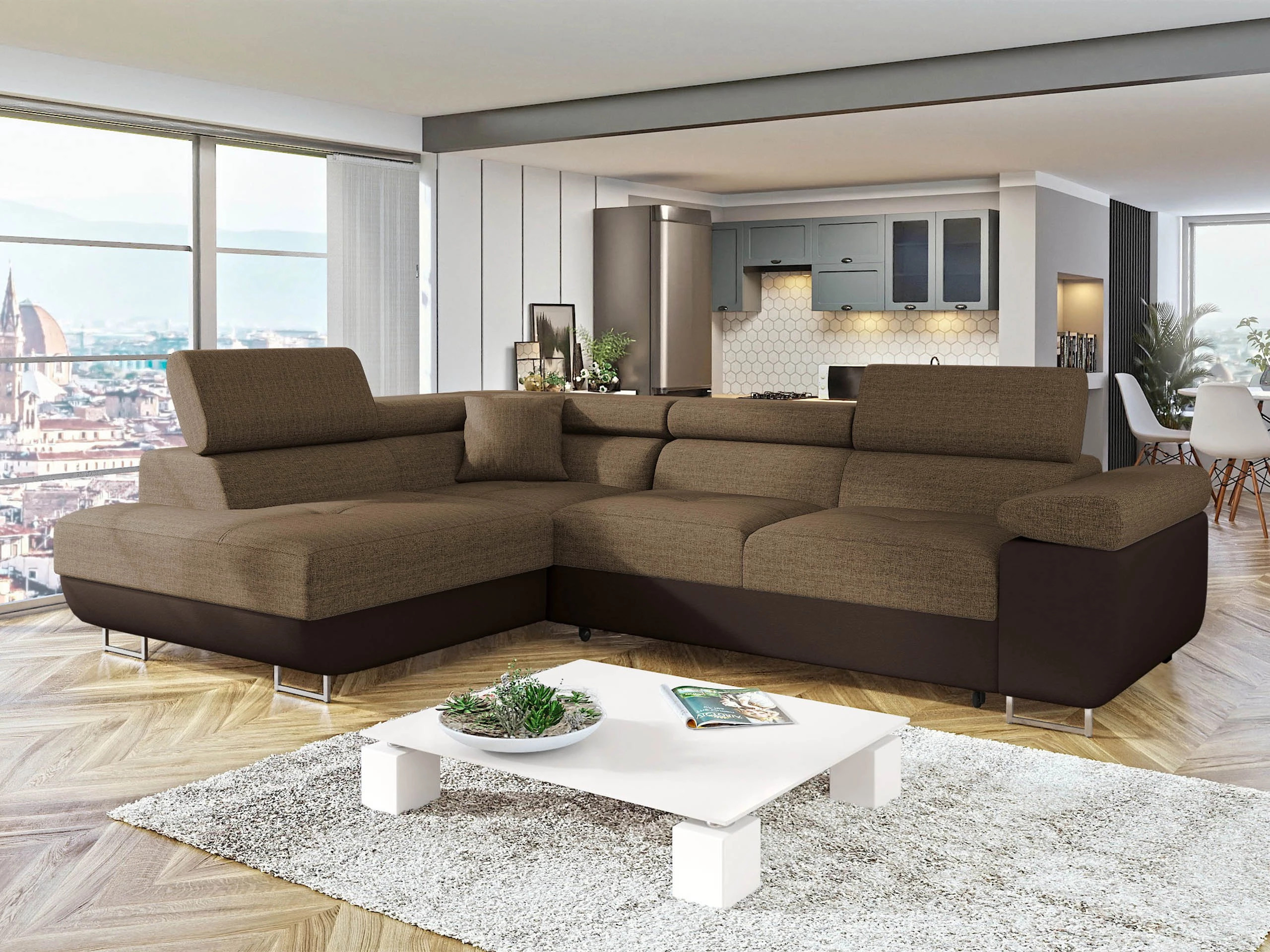 Canapé d'angle Comfivo Vinetum (Soft 066 + Lux 03)