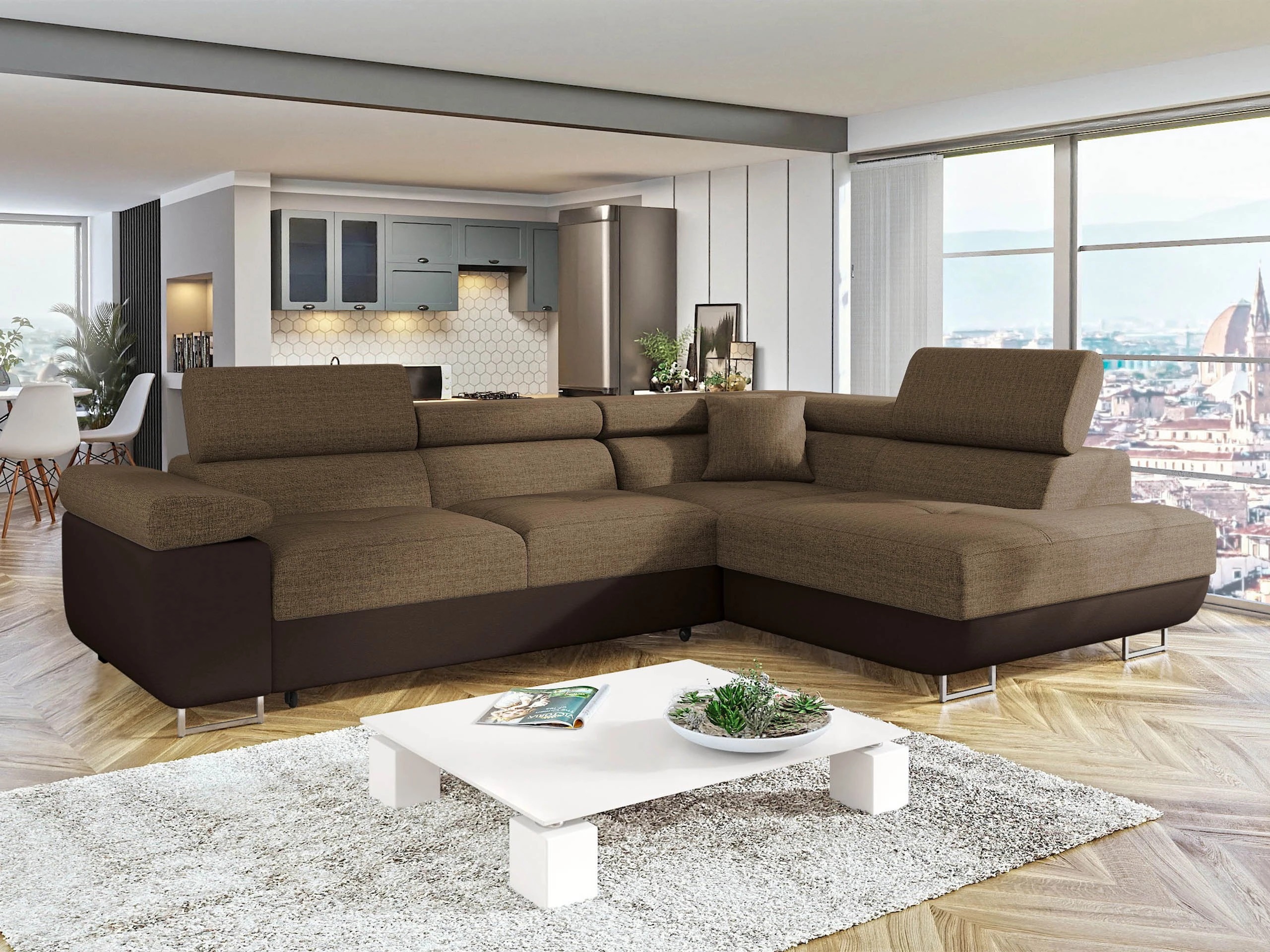 Canapé d'angle Comfivo Vinetum (Soft 066 + Lux 03)