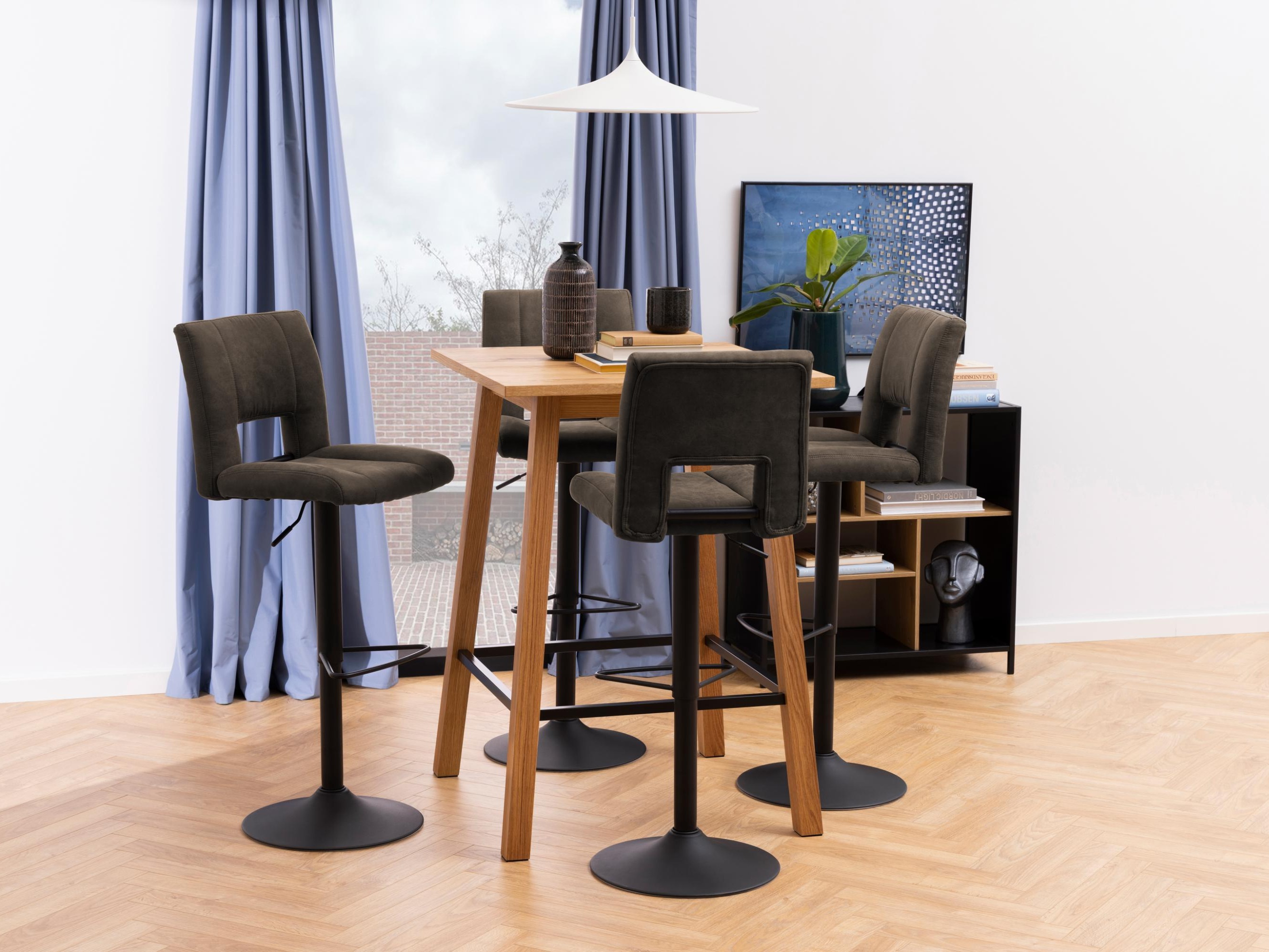 Chaise de bar mi-hauteur Norsica 286 (Anthracite)
