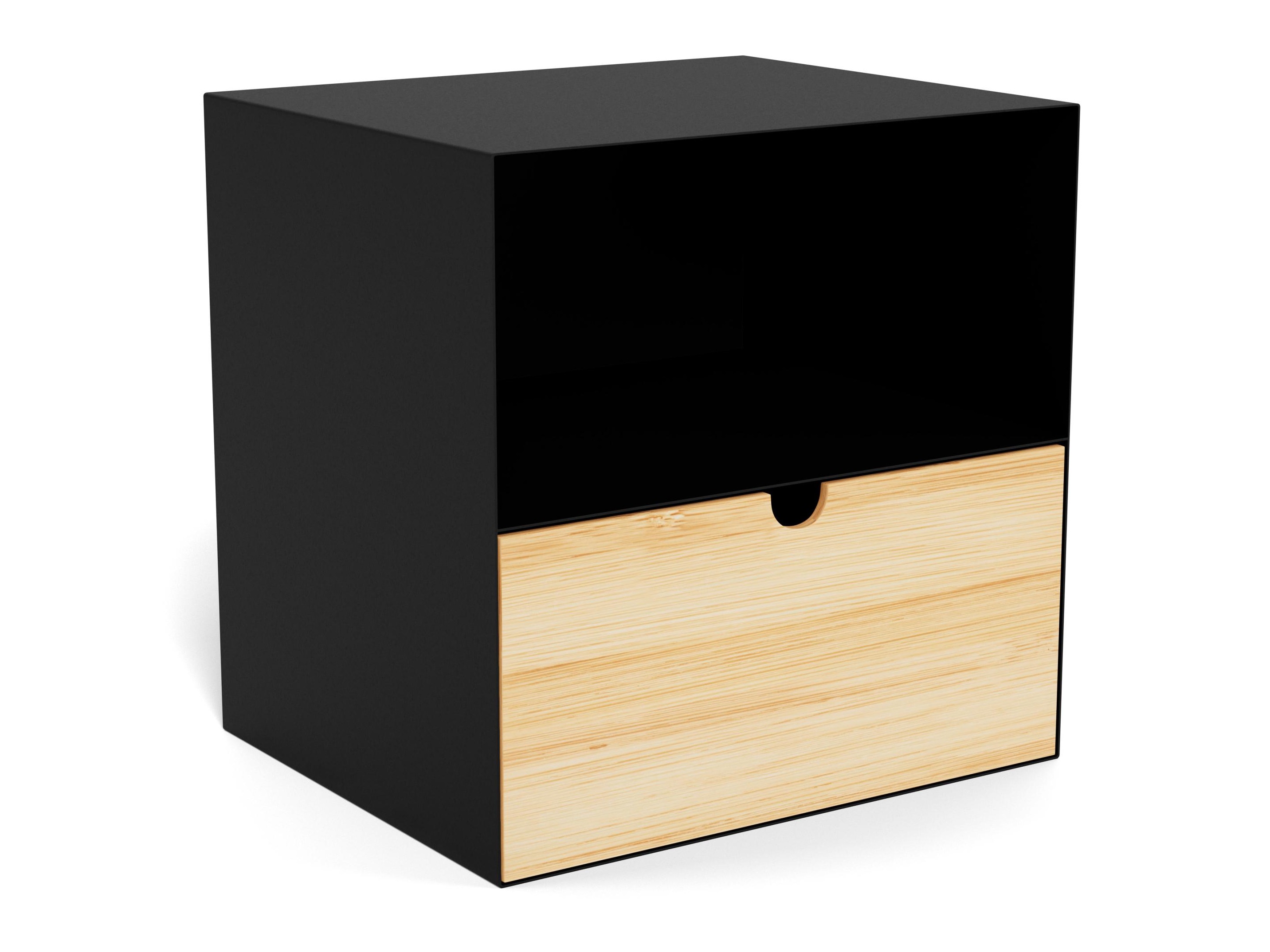 Table de chevet Norsica 375 (Noir + Clair bois)