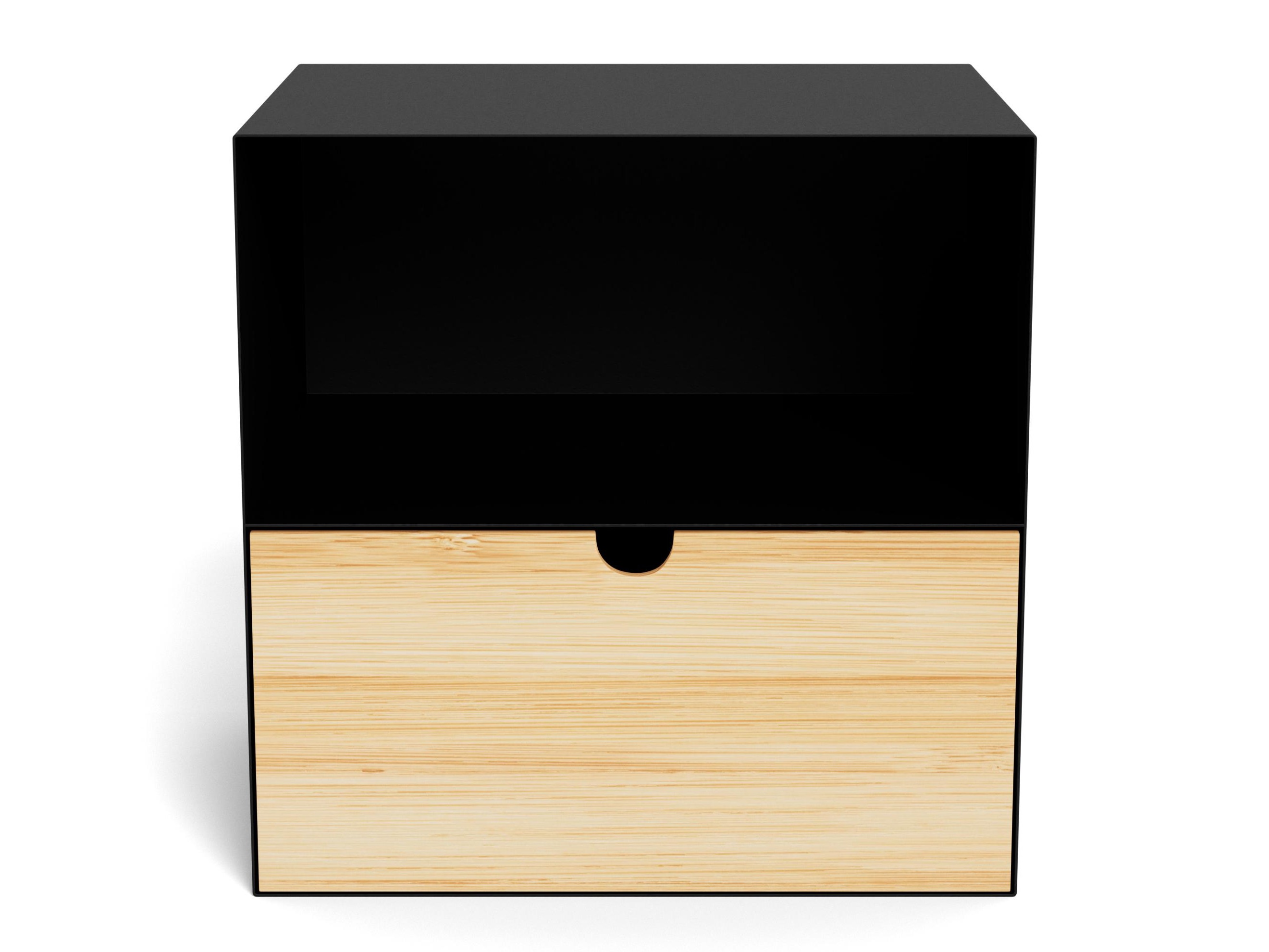 Table de chevet Norsica 375 (Noir + Clair bois)