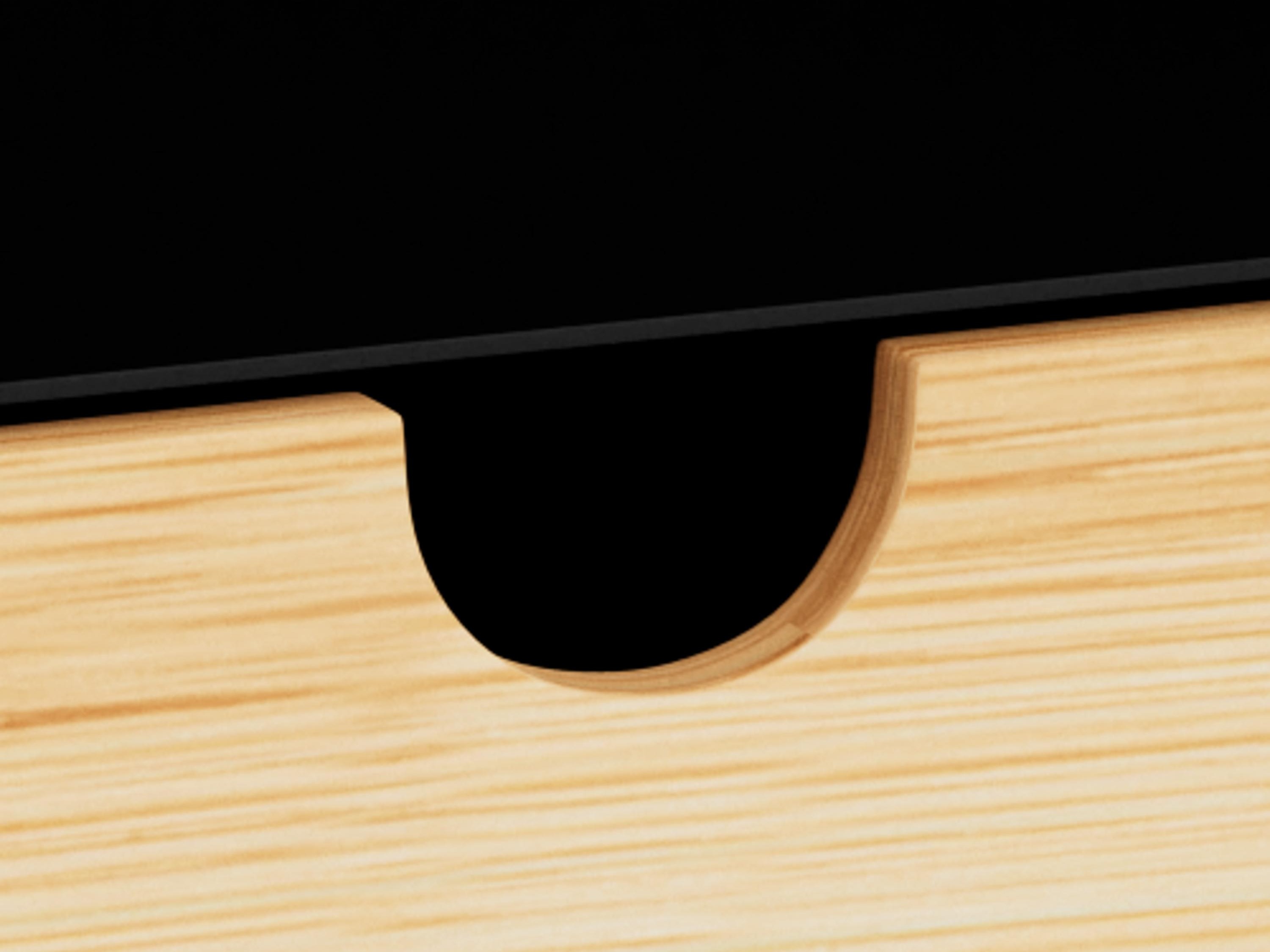 Table de chevet Norsica 375 (Noir + Clair bois)