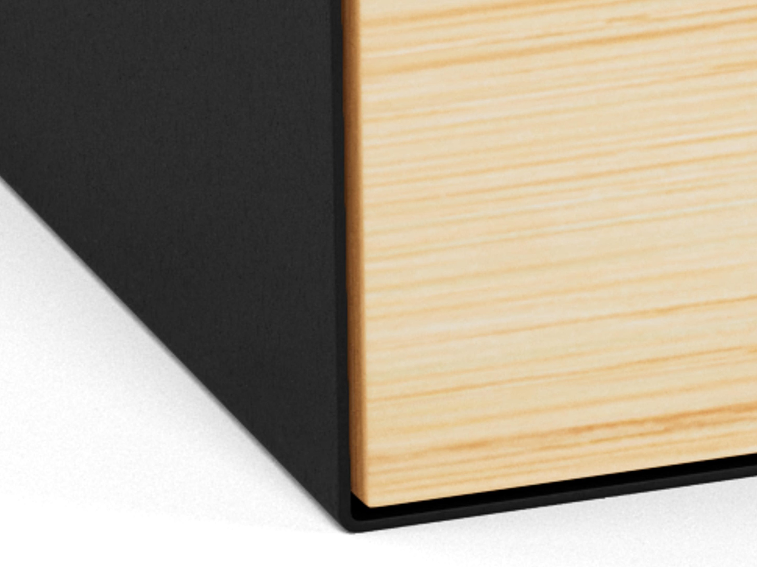 Table de chevet Norsica 375 (Noir + Clair bois)