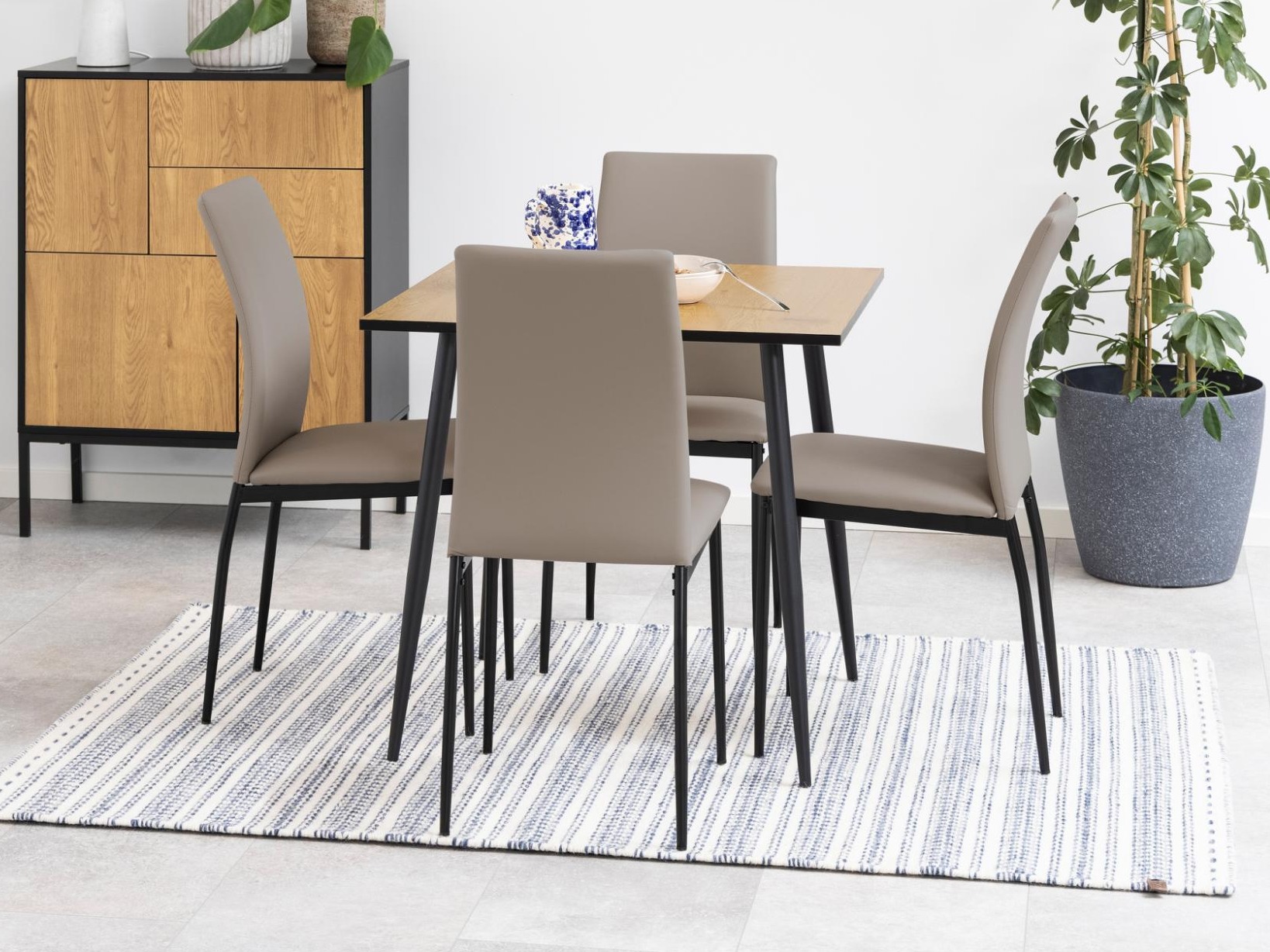Table Norsica 374 (Chêne sauvage + Noir)