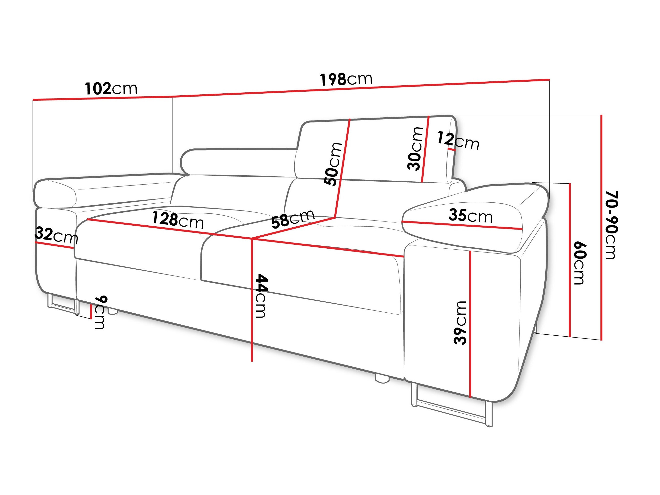 Canapé Comfivo Vinetum II (Soft 017 + Lux 05)