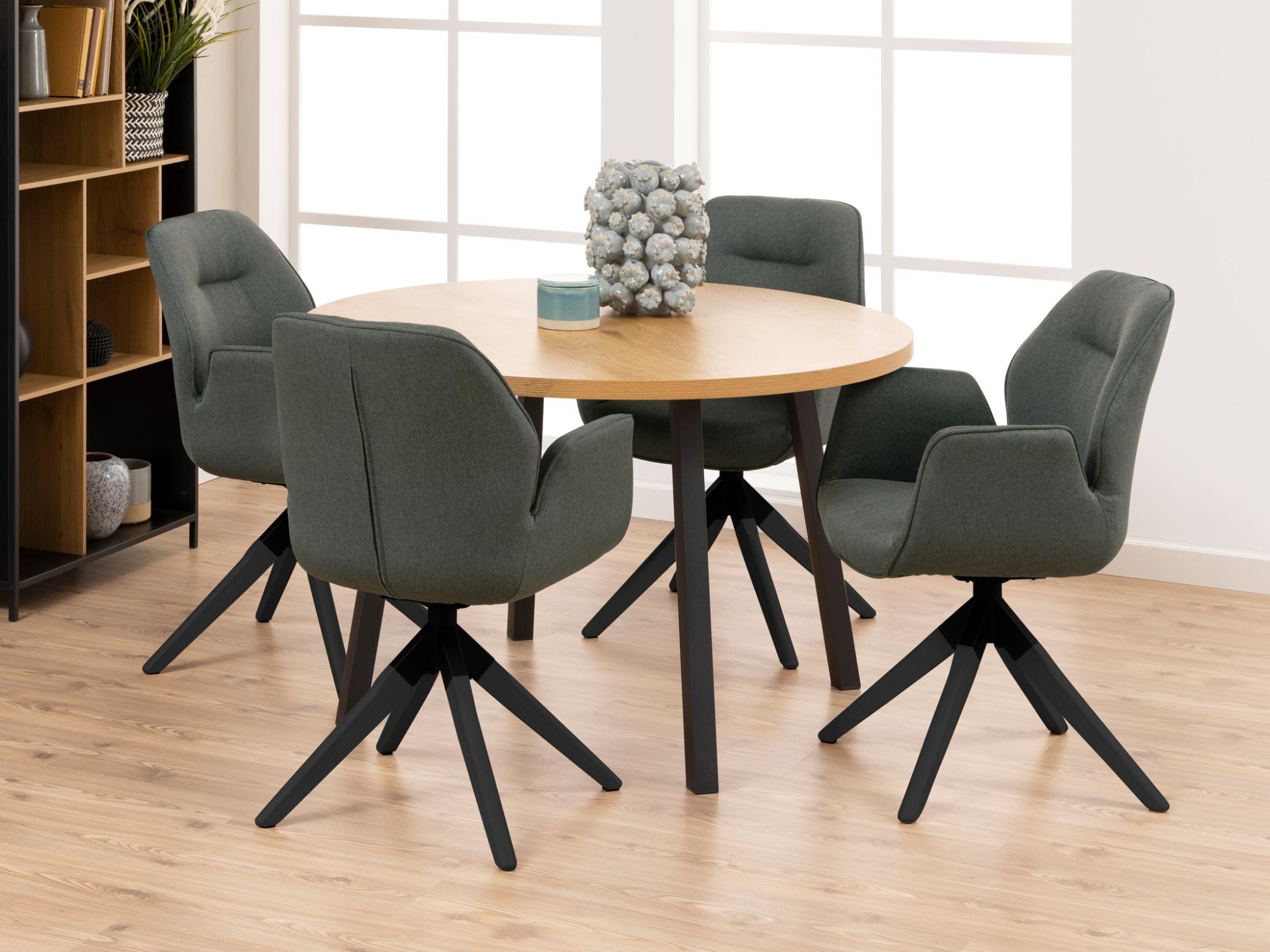 Chaise Norsica 392 (Gris foncé + Noir)