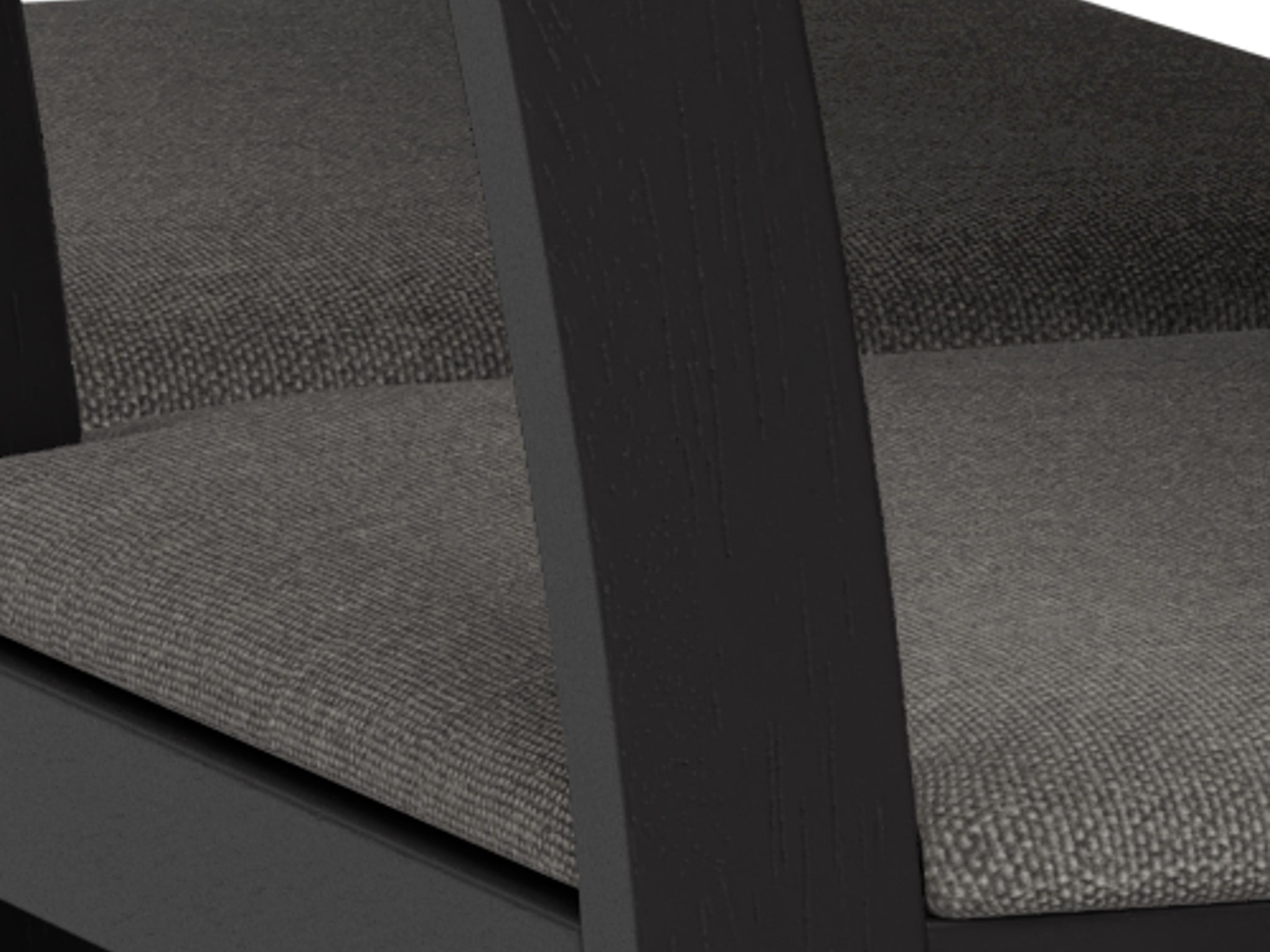 Salle à manger complète Norsica 857 (Noir + Gris clair)