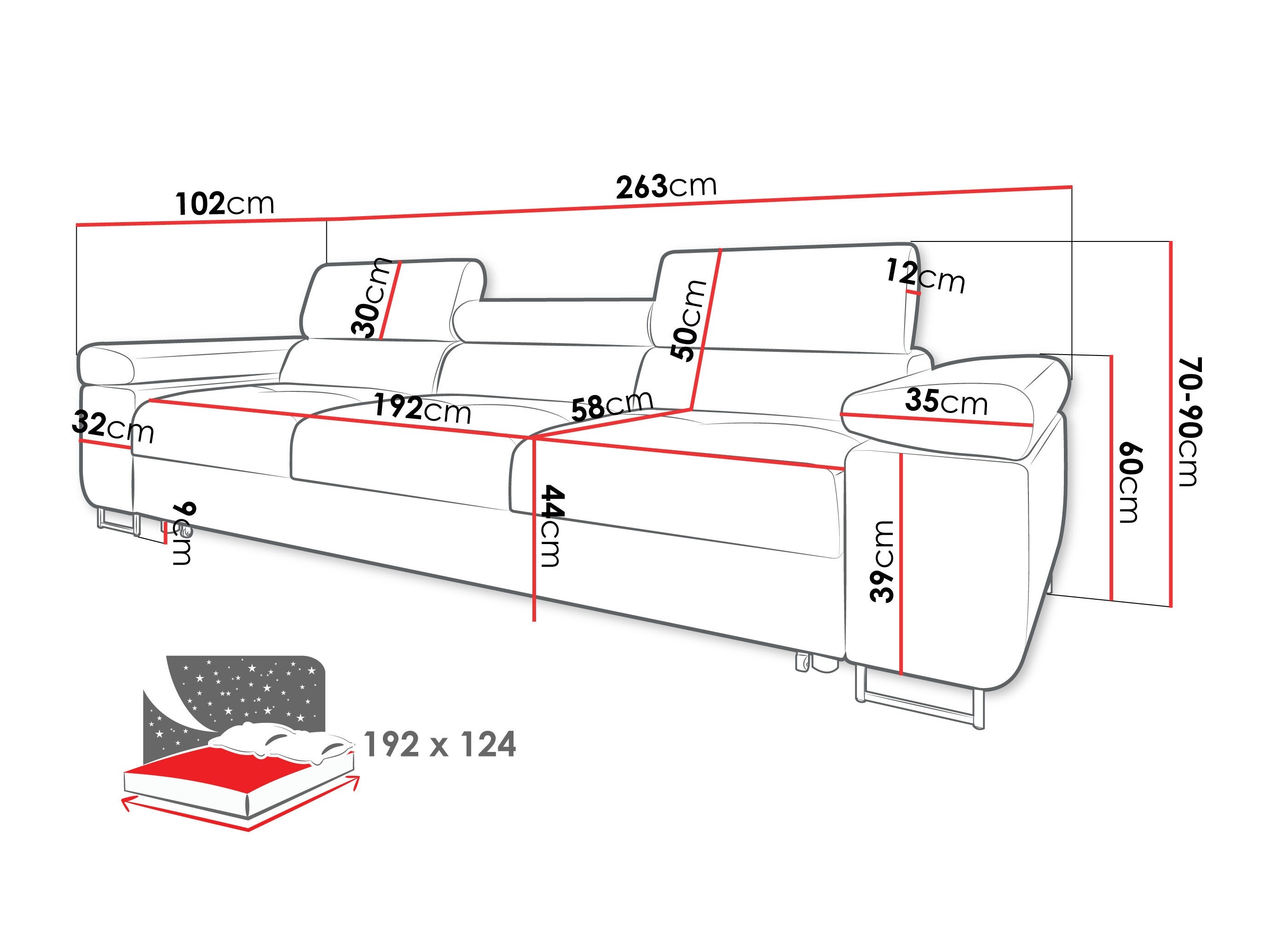 Canapé convertible Comfivo Vinetum (Margo 227.09)