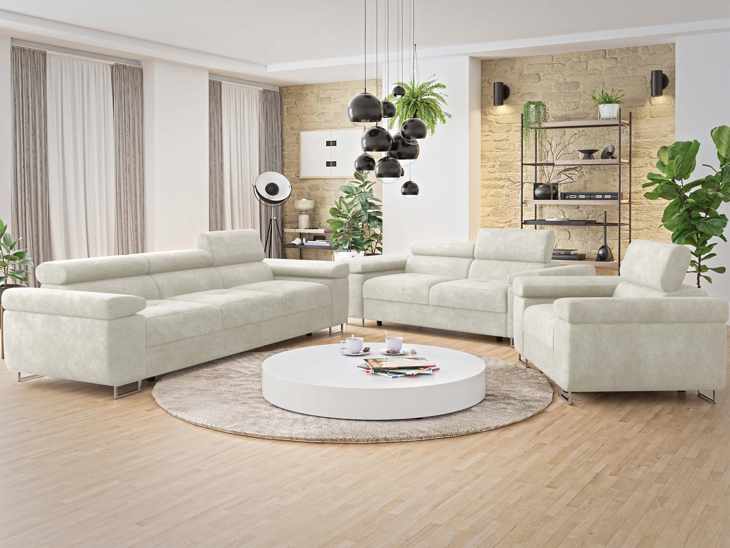 Ensemble de canapés Comfivo Vinetum (Lumo 55)