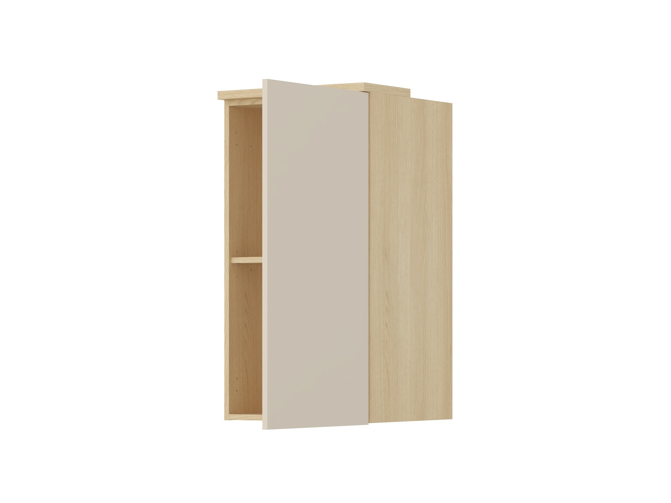 Armoire murale Nolcala 102 (Chêne + Beige)