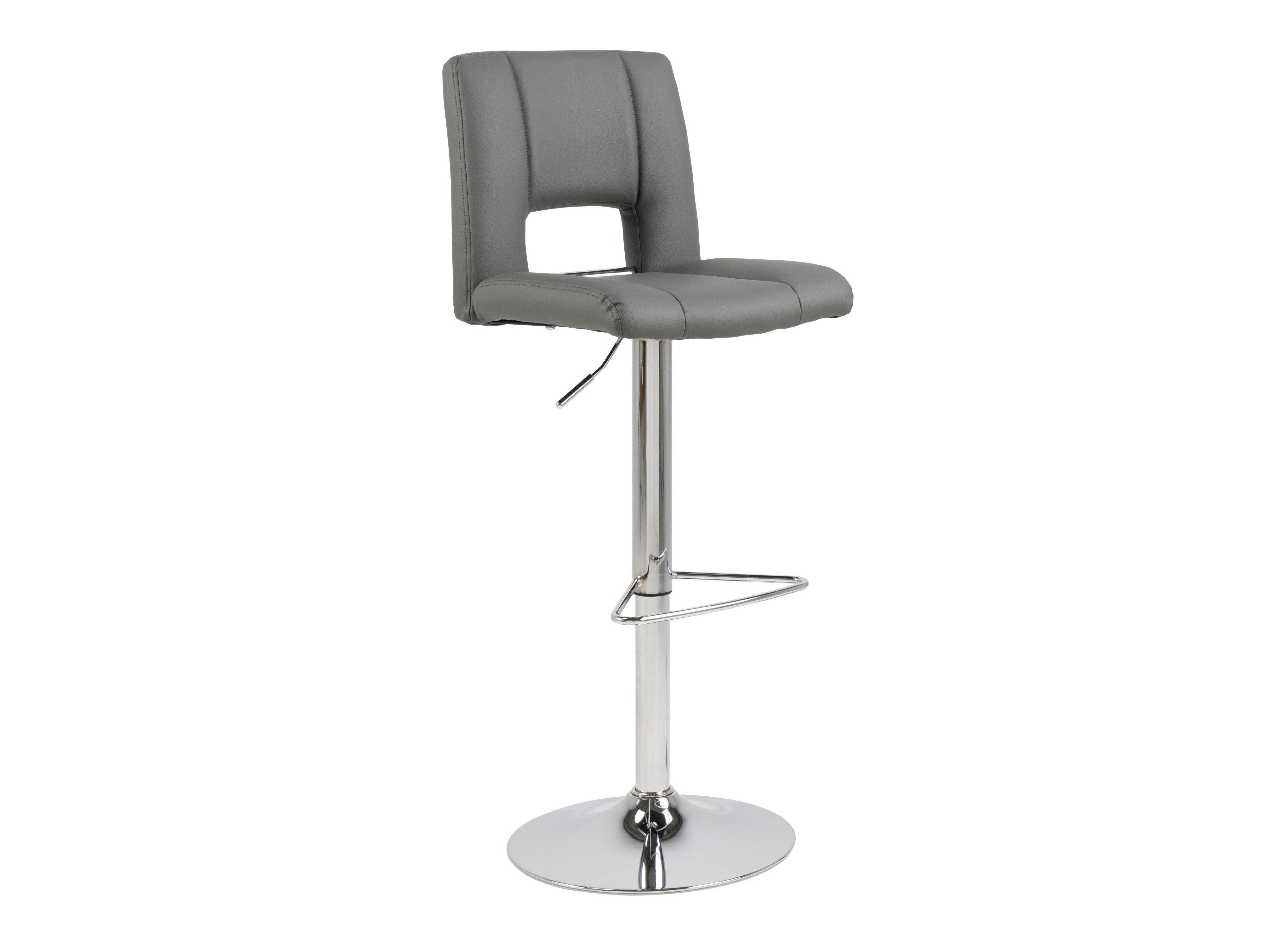 Chaise de bar mi-hauteur Norsica 145 (Gris + Argent)