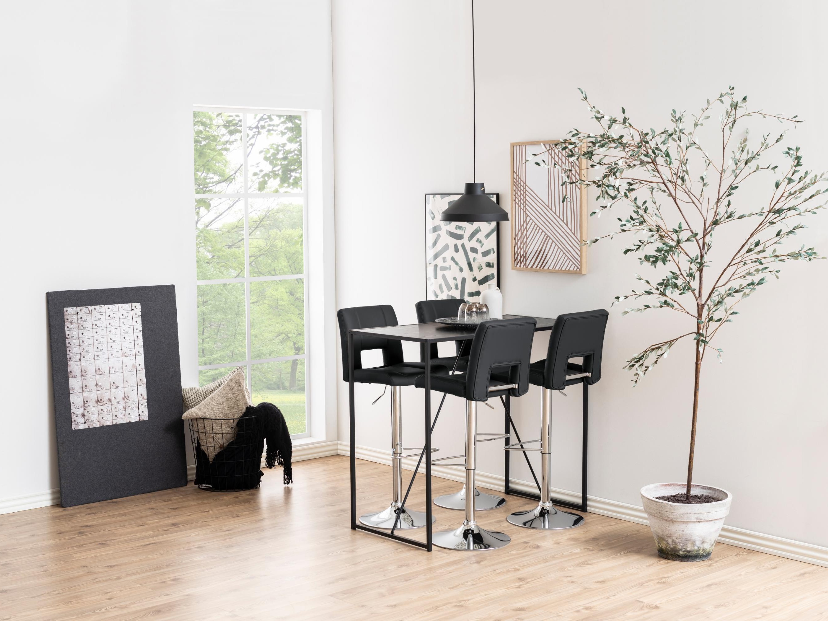Chaise de bar mi-hauteur Norsica 145 (Gris + Argent)