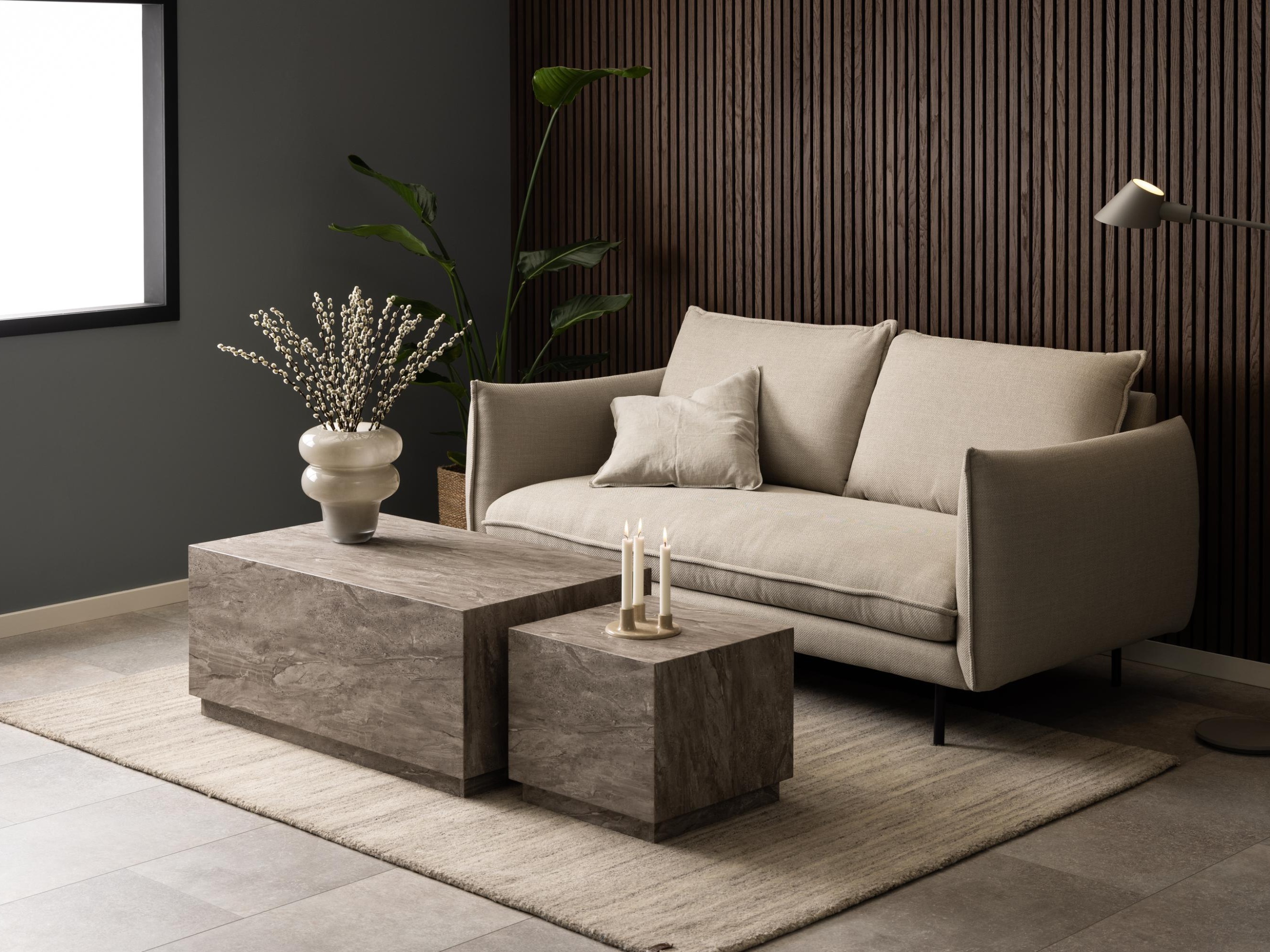Ensemble tables basses Norsica 894 (Marbre gris)