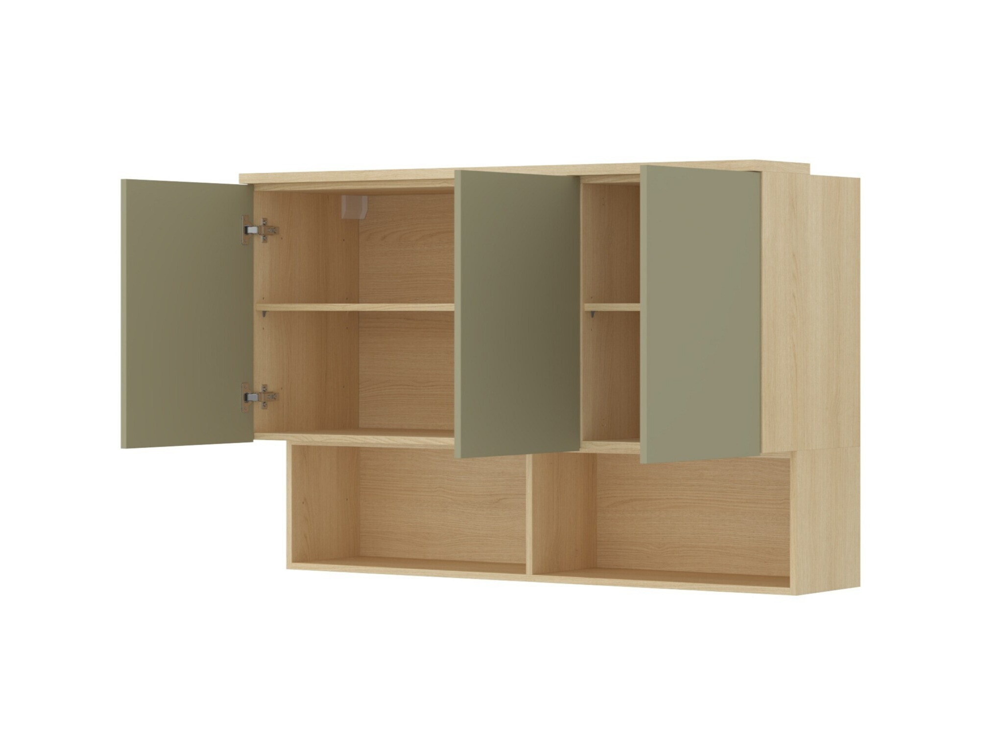 Armoire murale Nolcala 104 (Chêne + Eucalyptus)