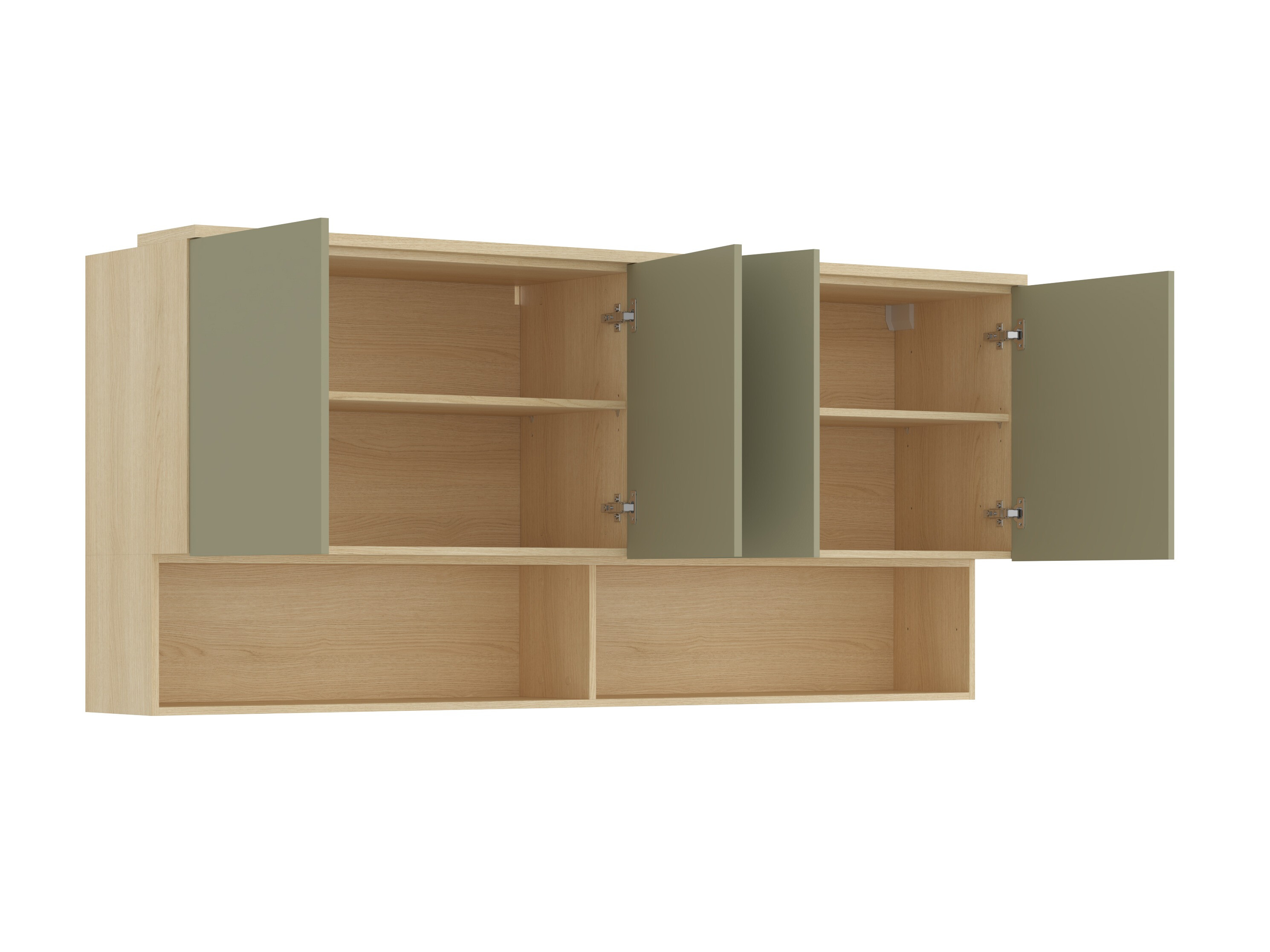 Armoire murale Nolcala 106 (Chêne + Eucalyptus)