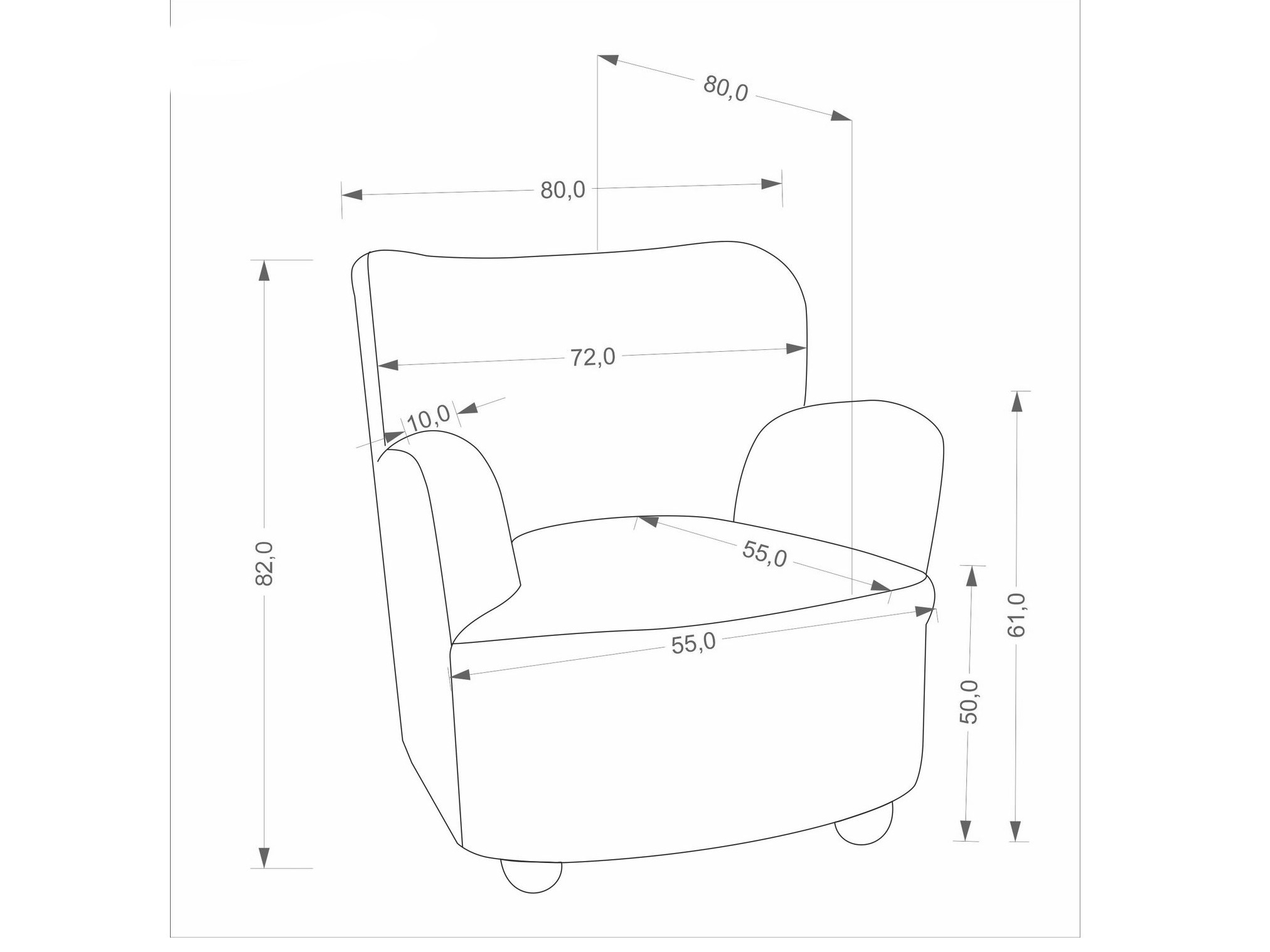 Fauteuil Houston 2097 (Crème)