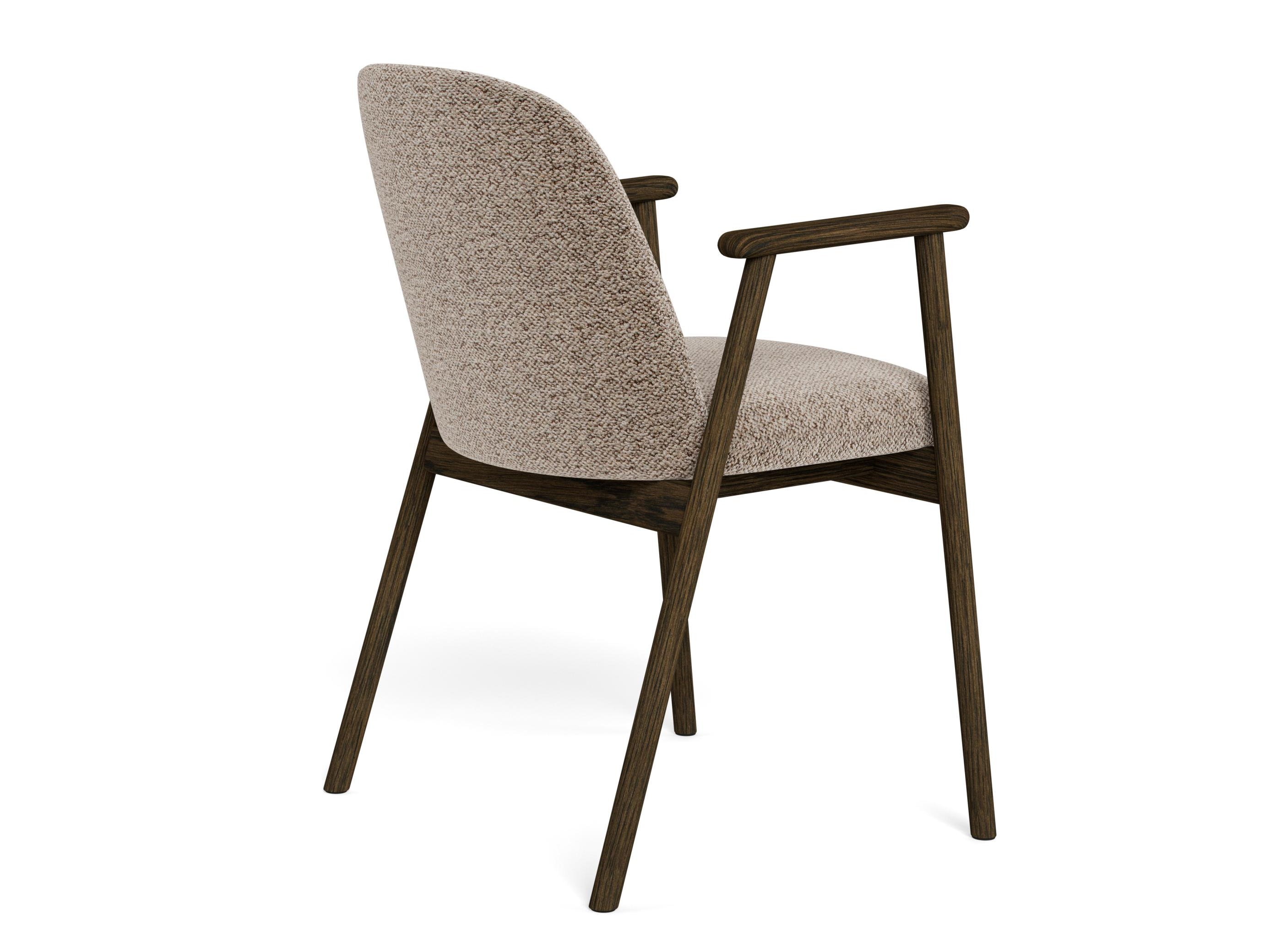 Chaise Norsica 890 (Beige + Bois sombre)