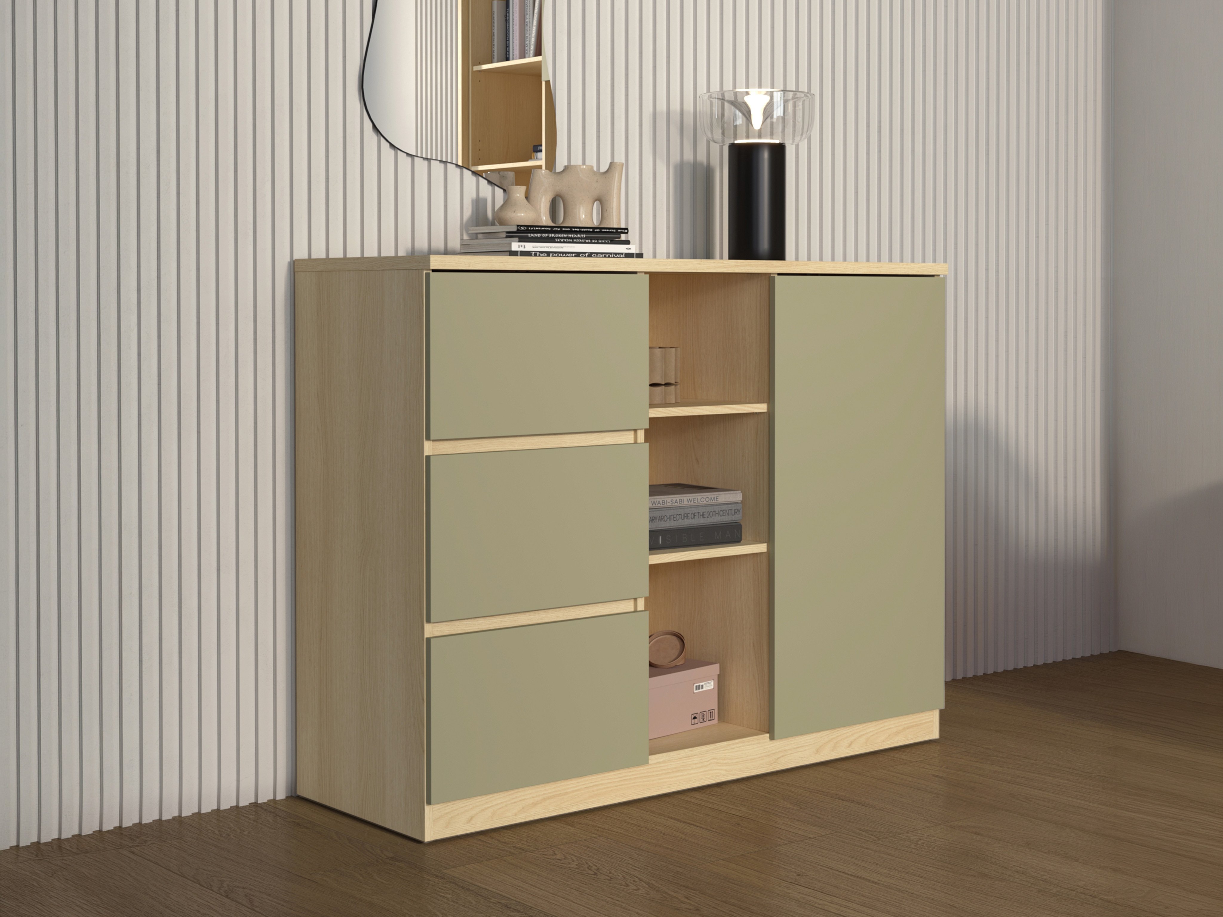 Commode Nolcala 109 (Chêne + Eucalyptus)