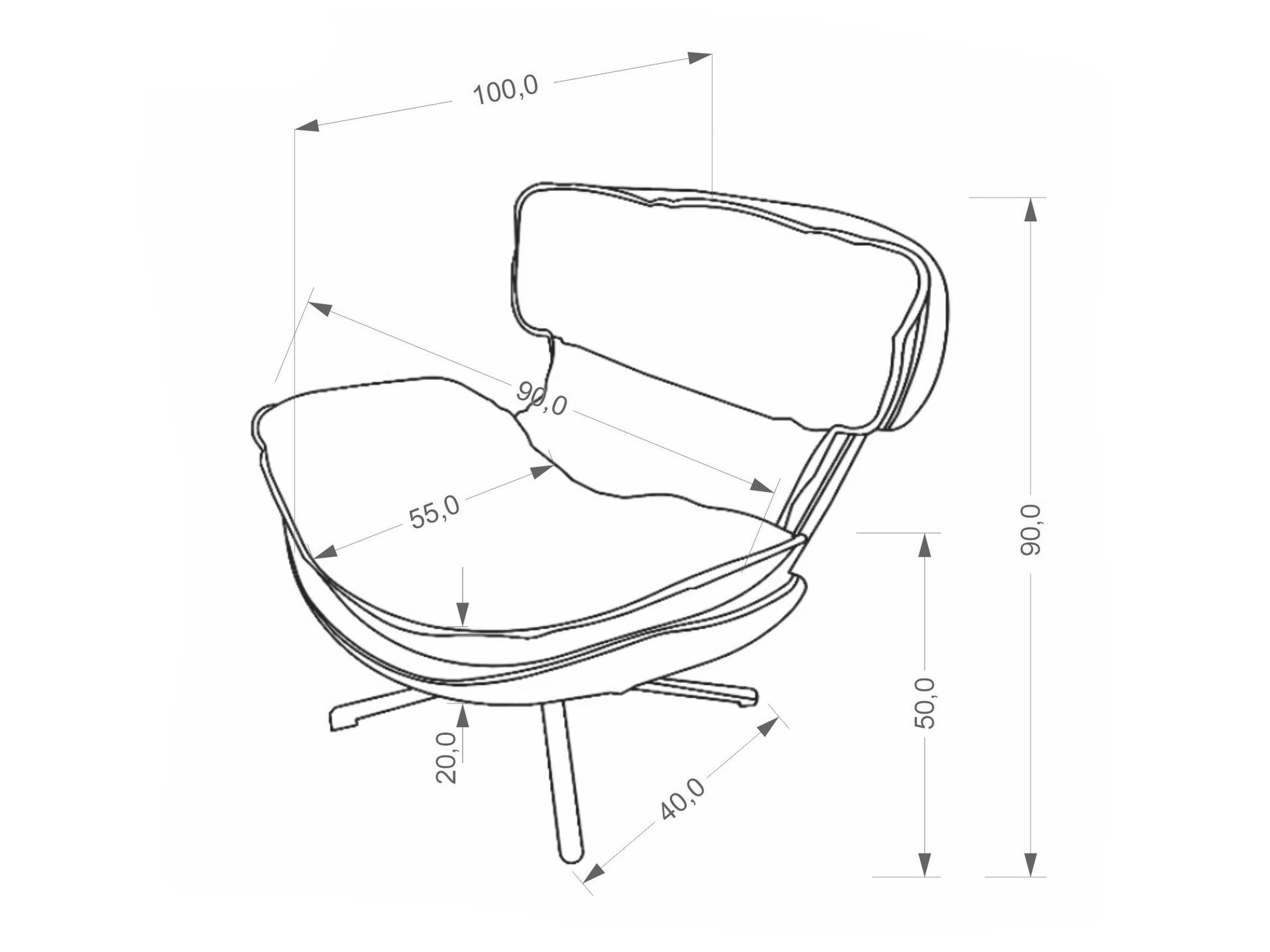 Fauteuil Houston 2107 (Marron)