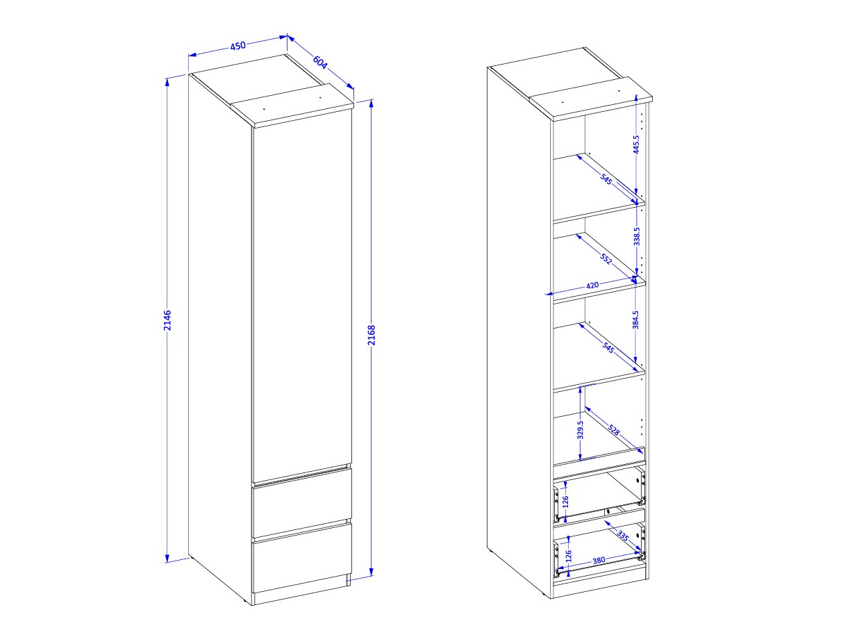 Armoire Nolcala 119 (Chêne + Beige)