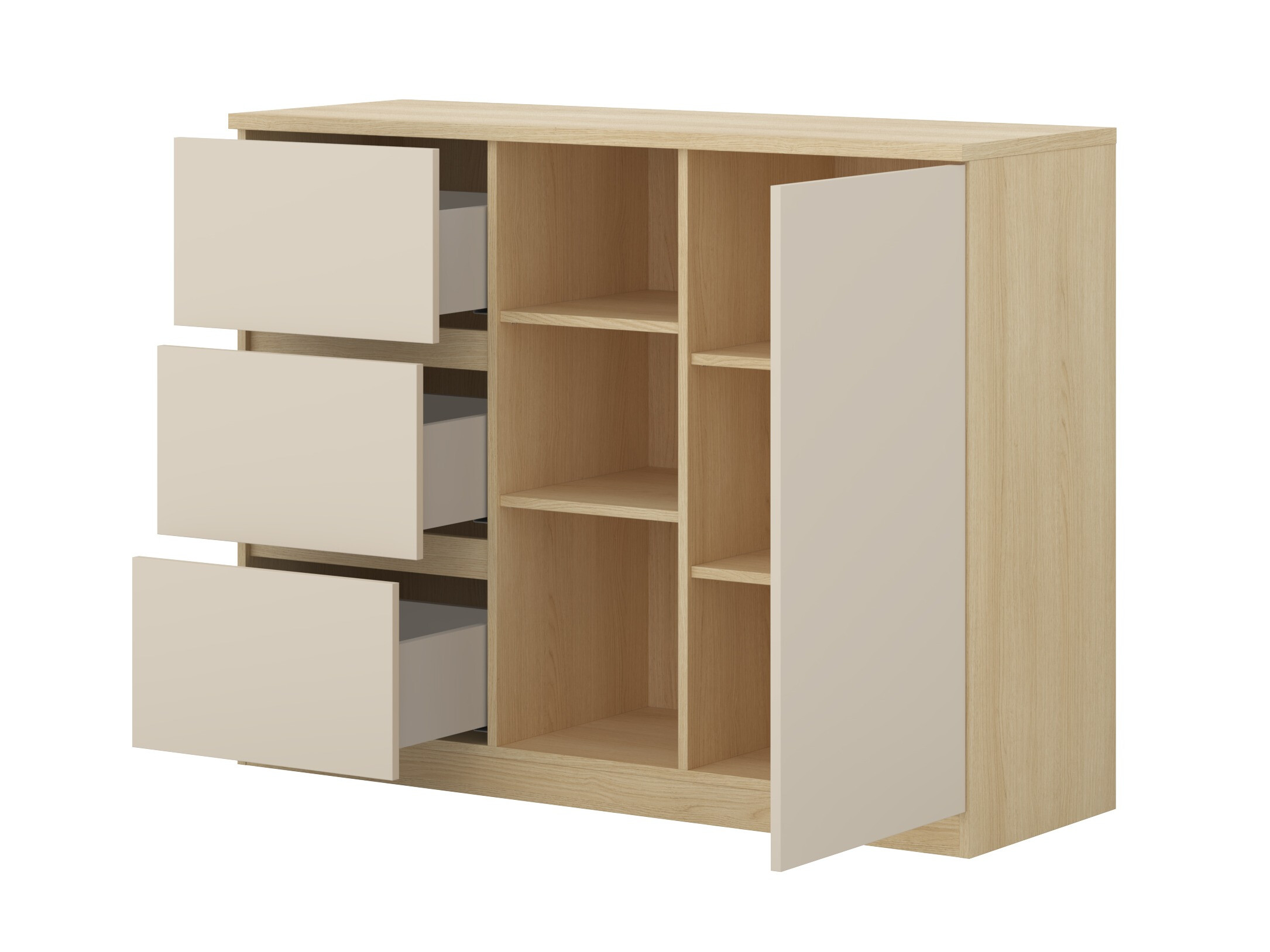 Ensemble de meubles Nolcala 122 (Chêne + Beige)