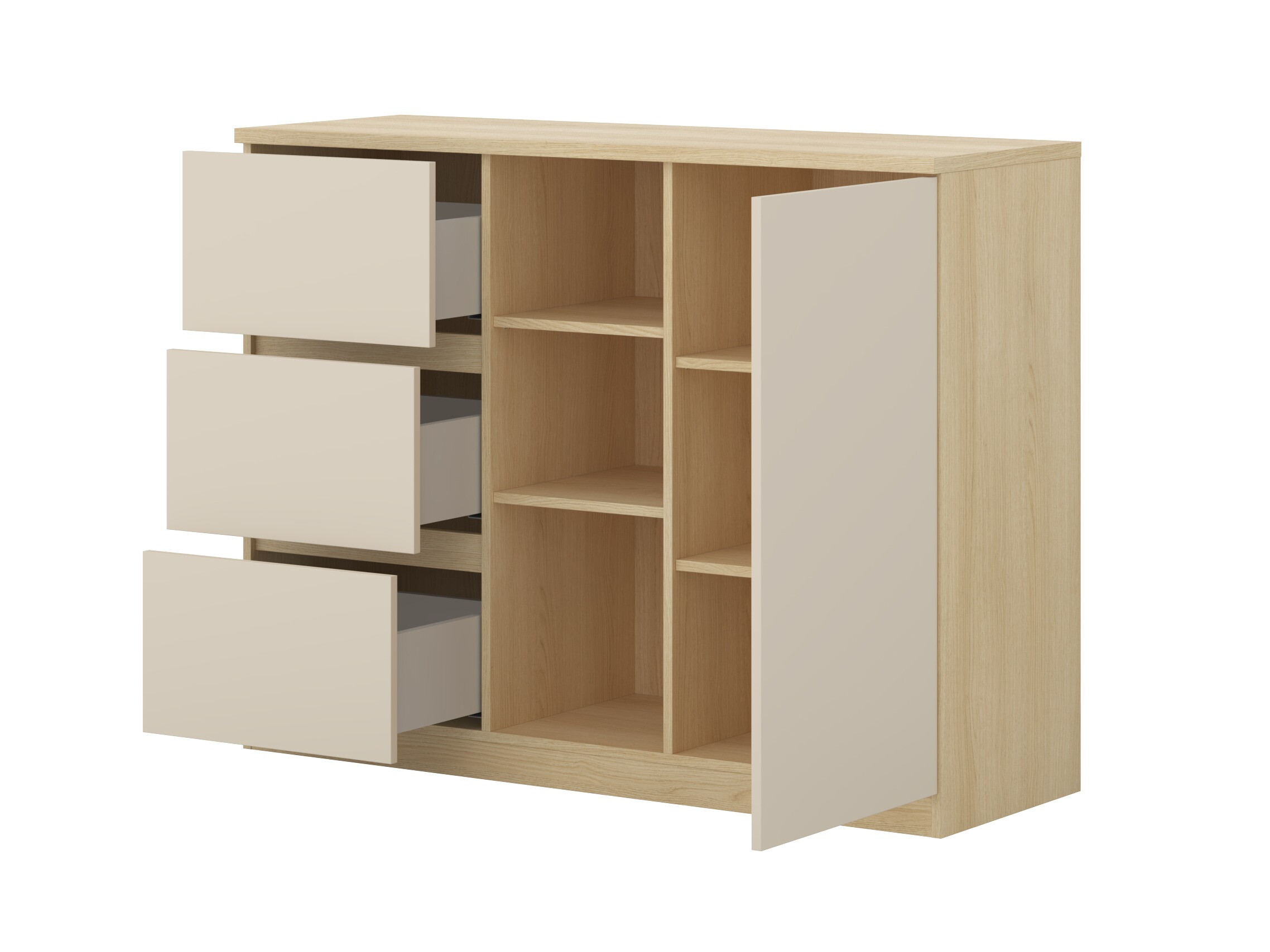 Ensemble de meubles Nolcala 123 (Chêne + Beige)