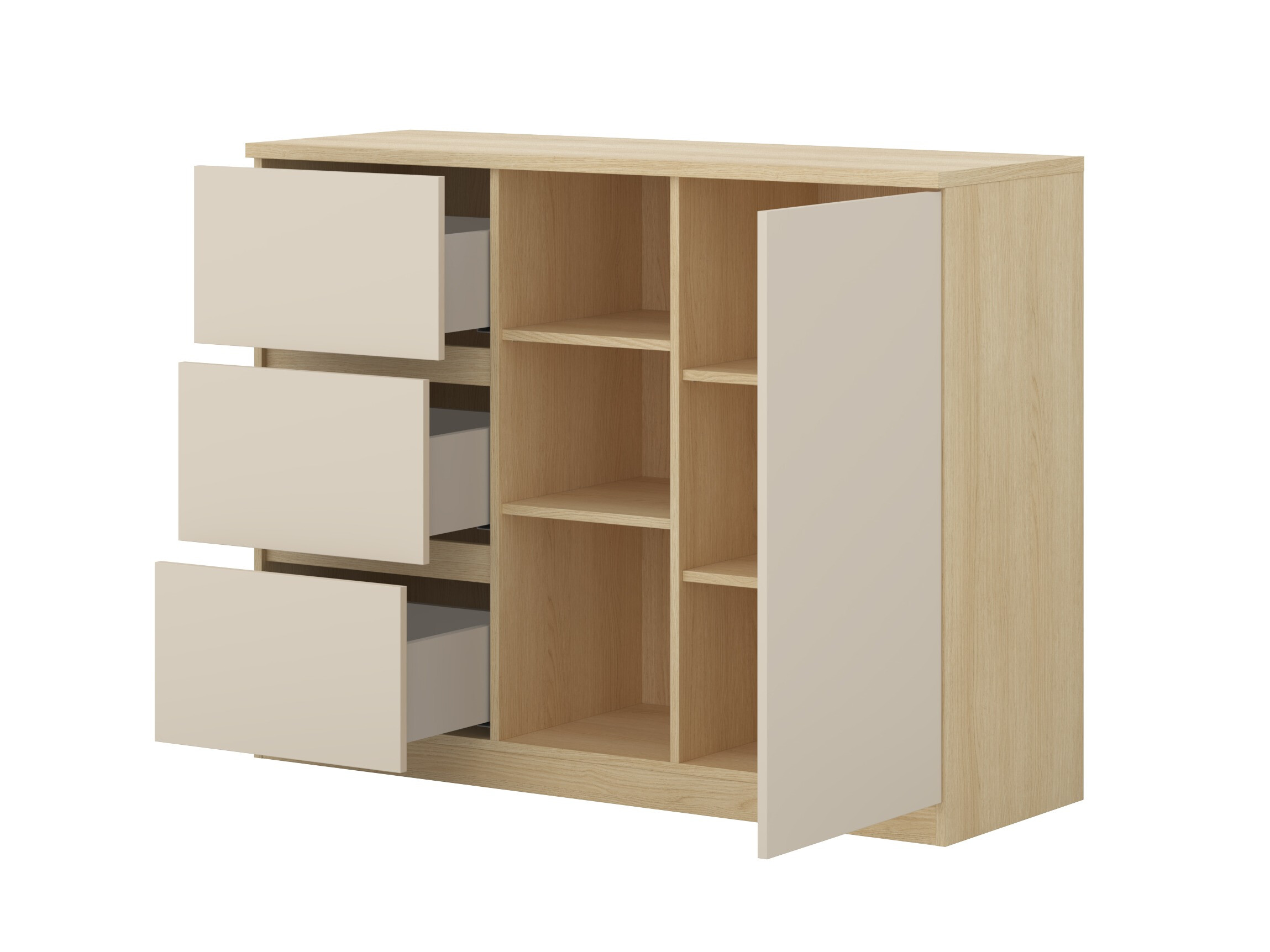Ensemble de meubles Nolcala 123 (Chêne + Beige)
