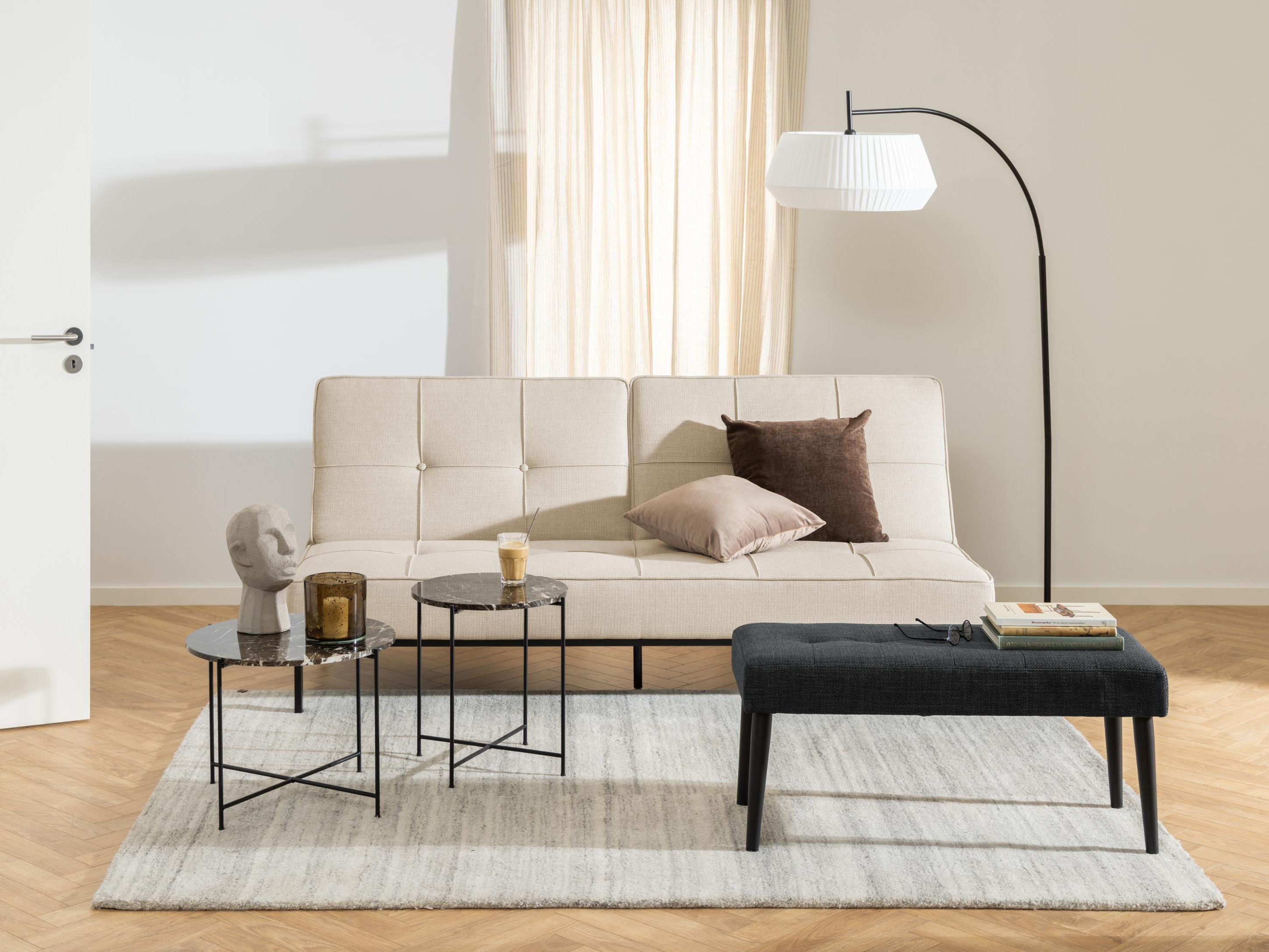 Canapé convertible Norsica 243 (Beige)