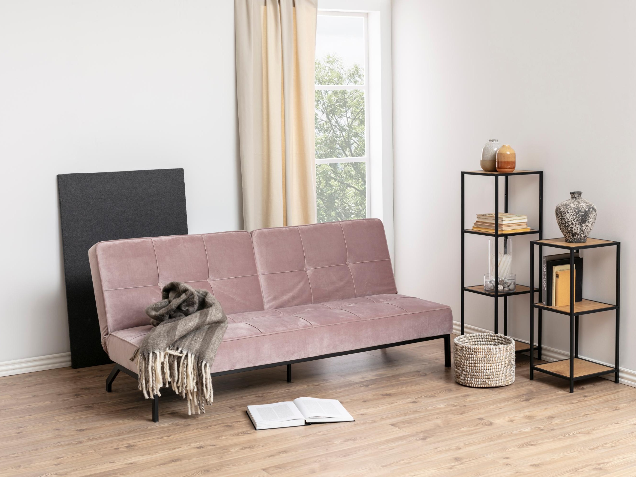 Canapé convertible Norsica 243 (Rose)