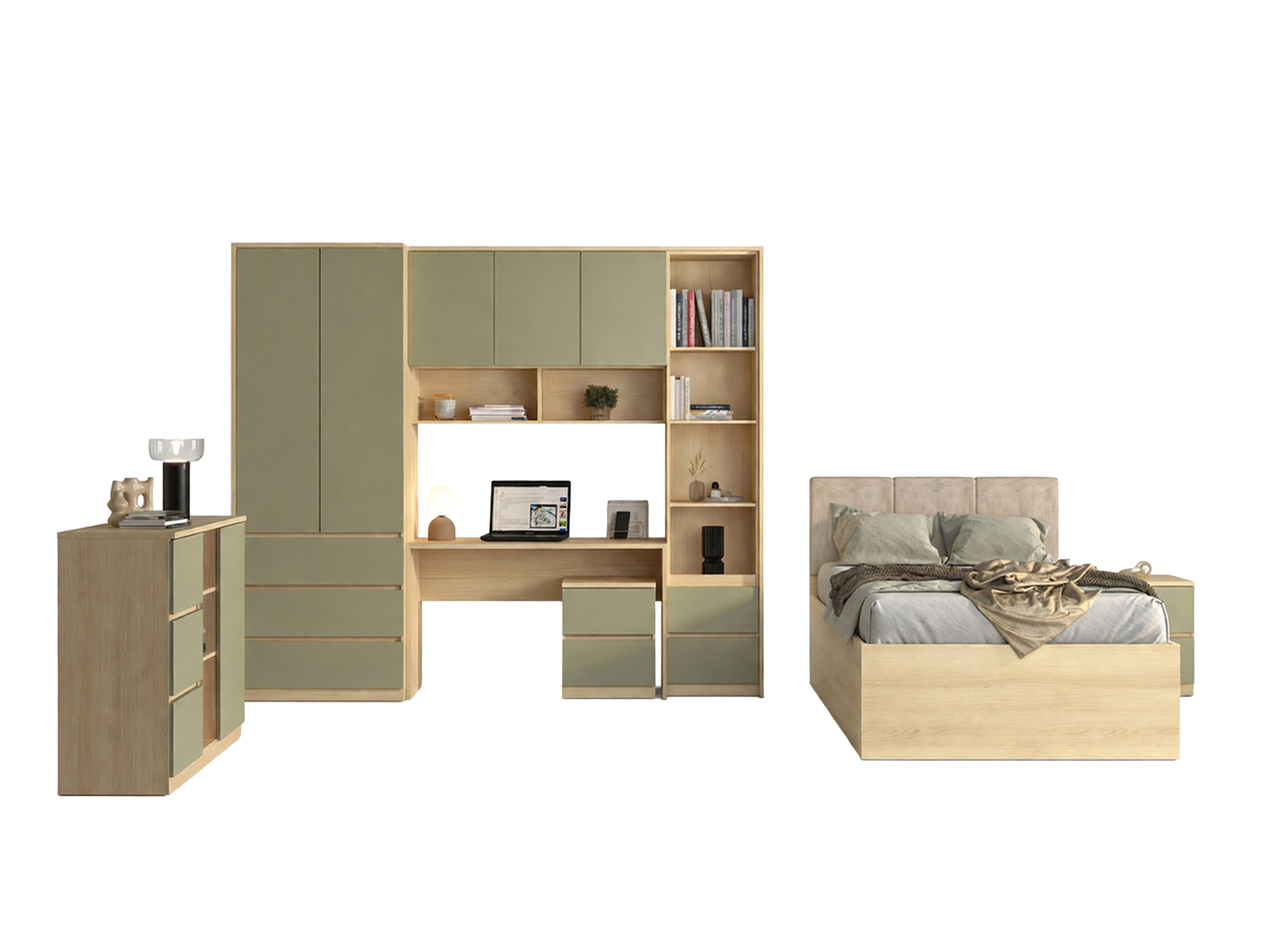 Ensemble de meubles Nolcala 123 (Chêne + Eucalyptus)
