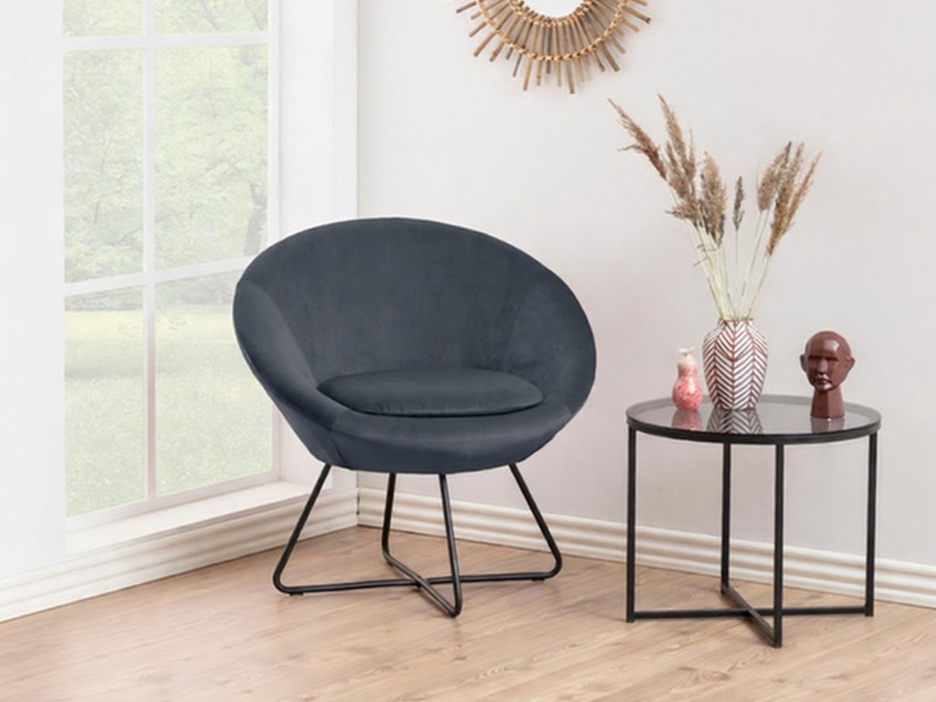 Fauteuil Norsica 245 (Gris foncé + Noir)