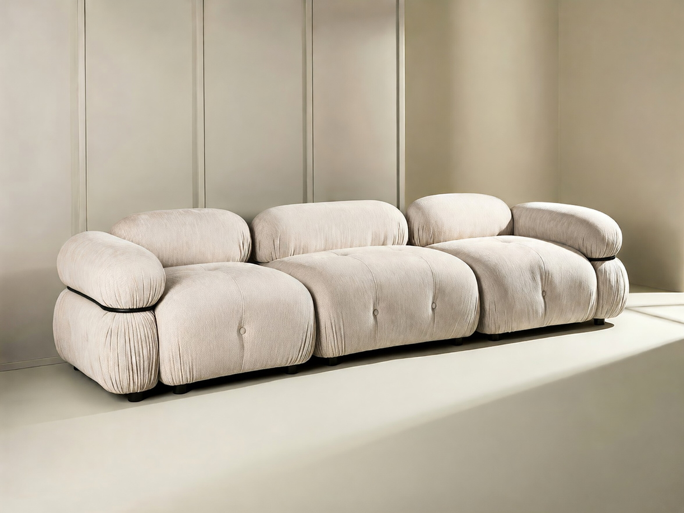 Canapé modulaire Evardale 104 (Beige + Noir)