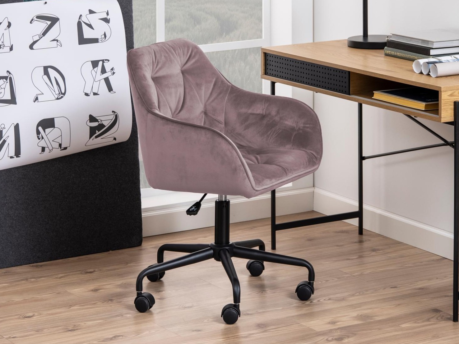 Chaise de bureau Norsica 475 (Rose Dusty)