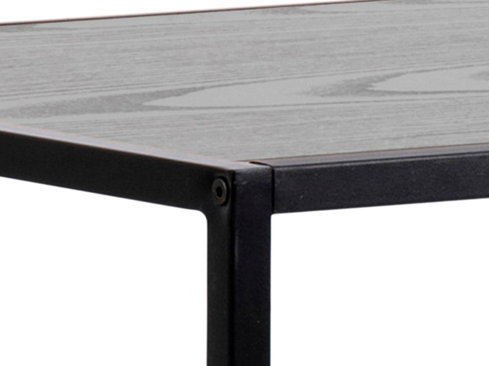 Table de bar Norsica Sevferi 162 (Noir + Chêne sombre)