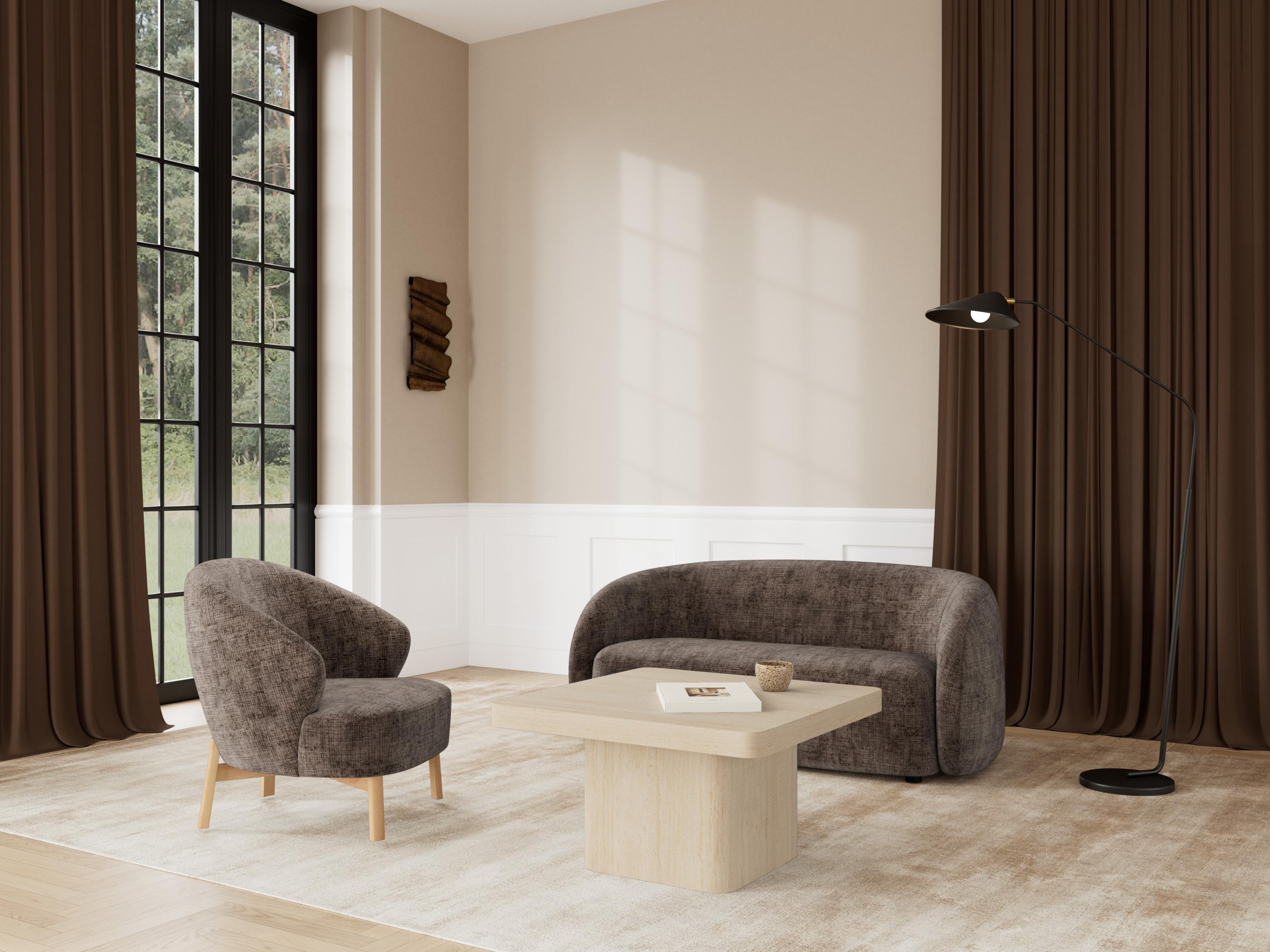 Fauteuil Norsica 1064 (Brun foncé + Chêne)