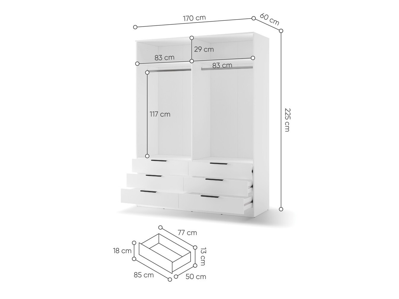 Armoire Fresno 182 (Blanc)