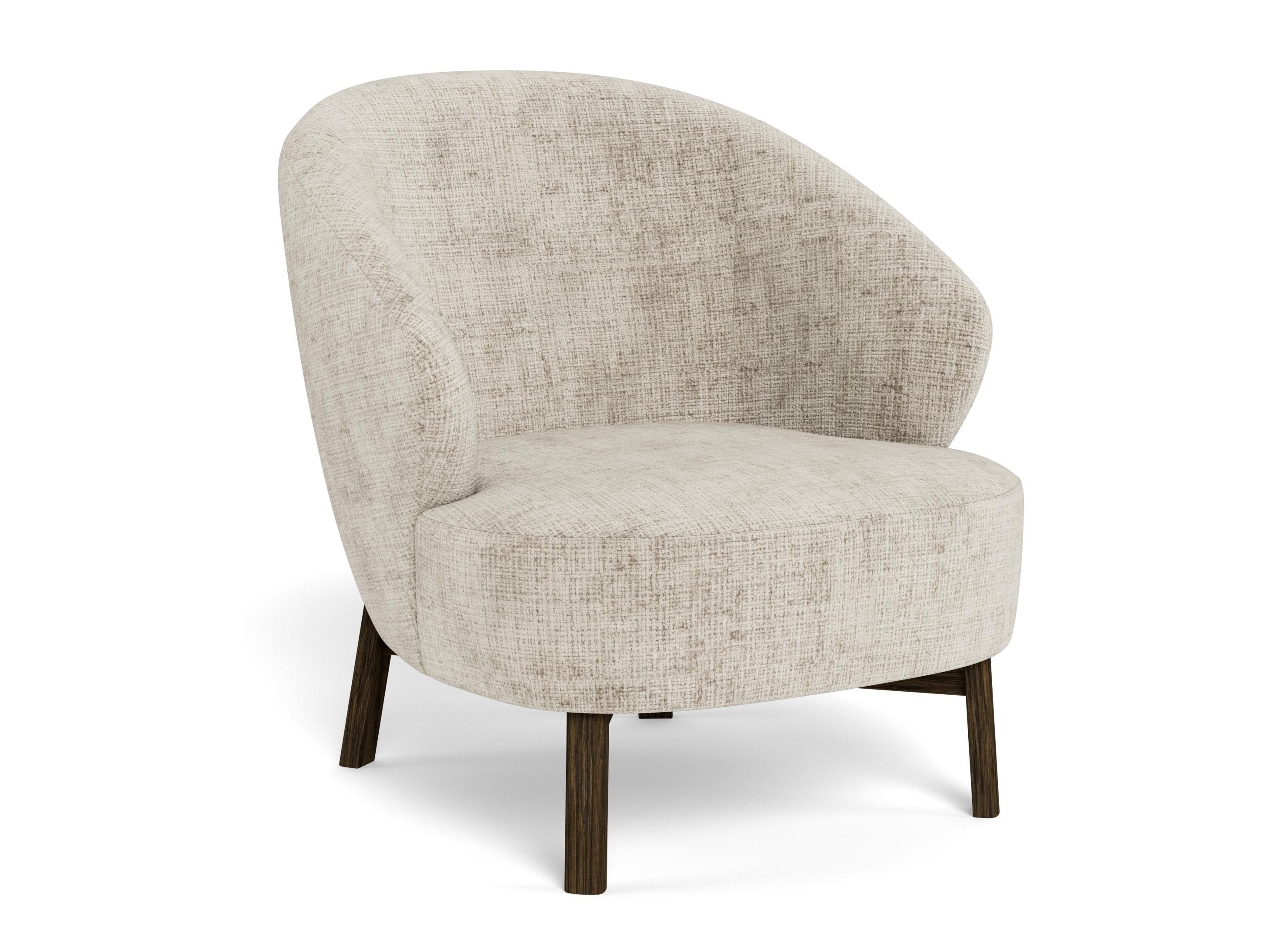 Fauteuil Norsica 1064 (Beige + Chêne foncé)